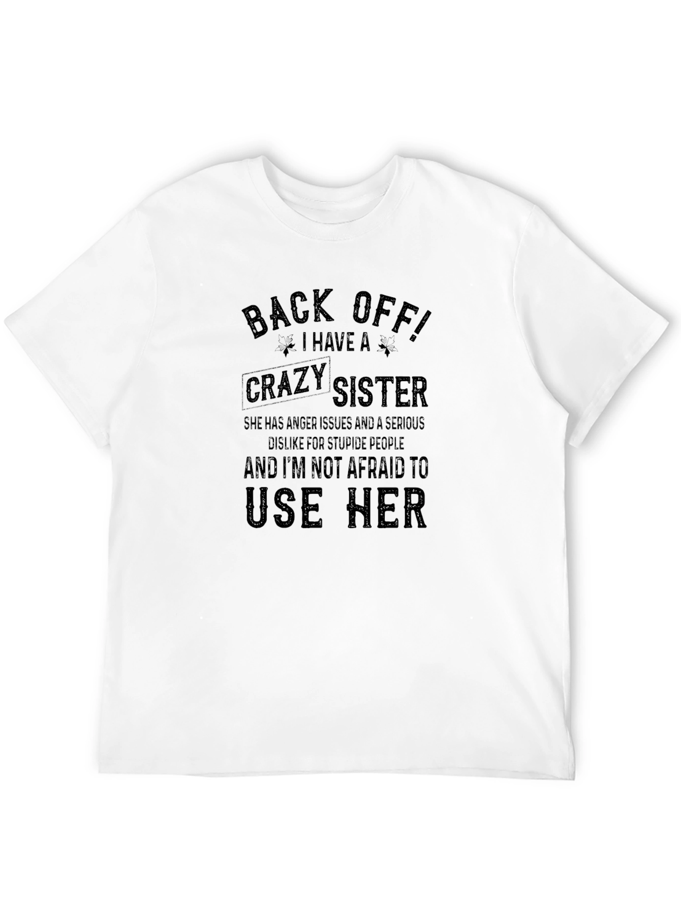 Black Crazy Sister Graphic Tee - Back Off! view 12
