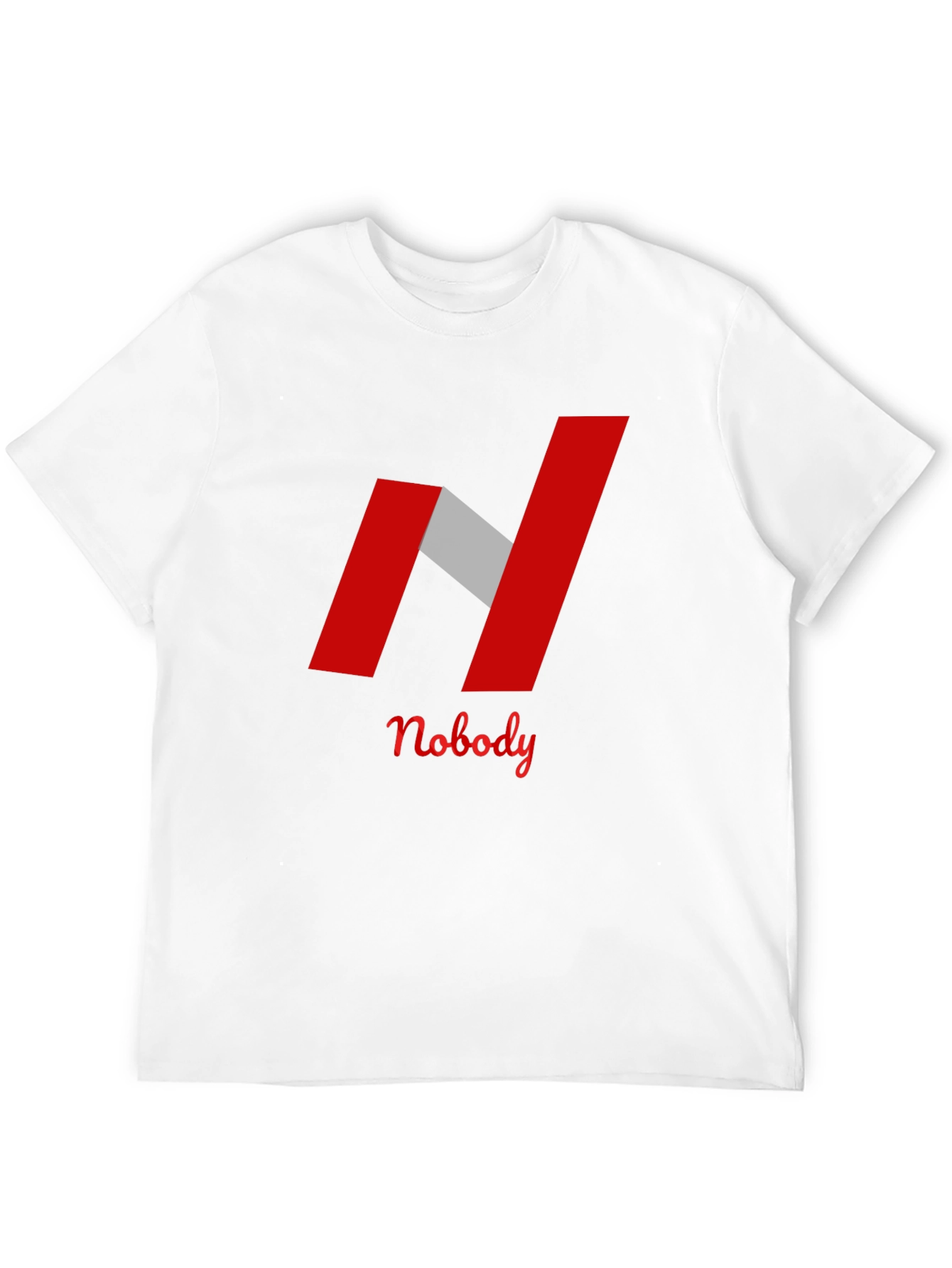 Nobody Graphic Tee - Modern N Design Black T-Shirt - 12