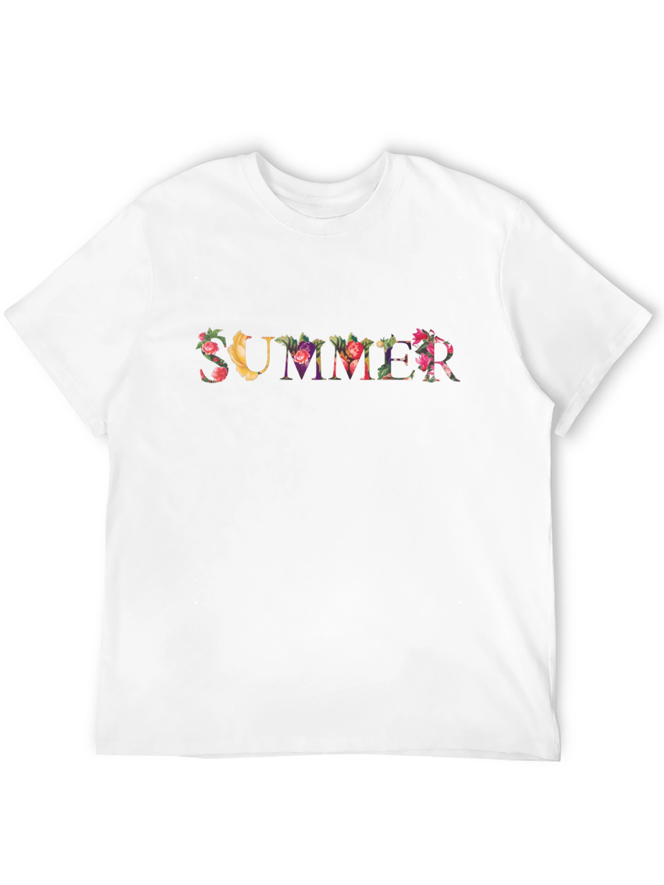 Black Floral "Summer" Graphic Print Black Tee view 12