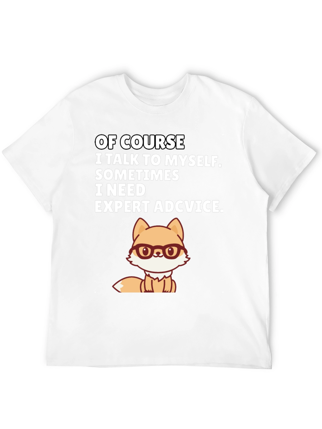 Black Funny Fox Expert Advice Graphic Tee view 12