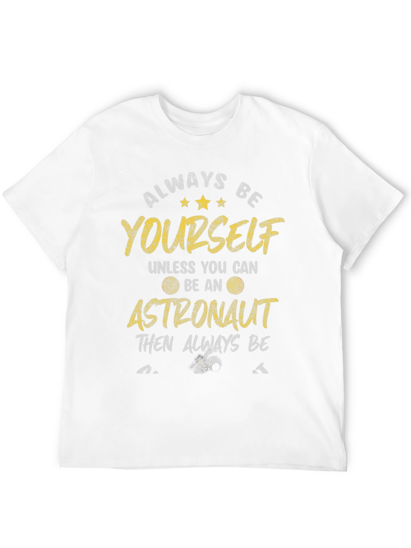 Black Always Be Yourself Astronaut Graphic Tee view 12