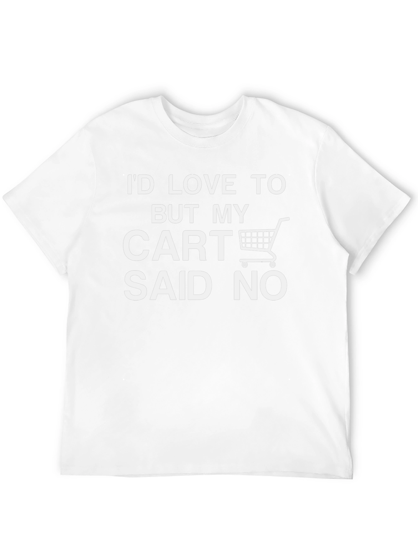 Black Funny 'Cart Said No' Black Graphic T-Shirt view 12