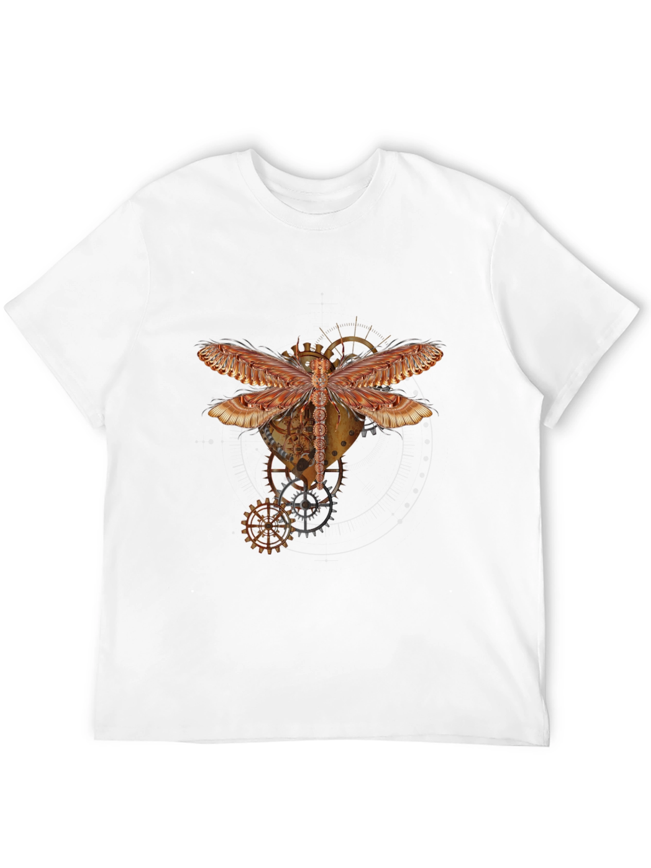 Black Steampunk Dragonfly Graphic Tee - Unique Design view 12