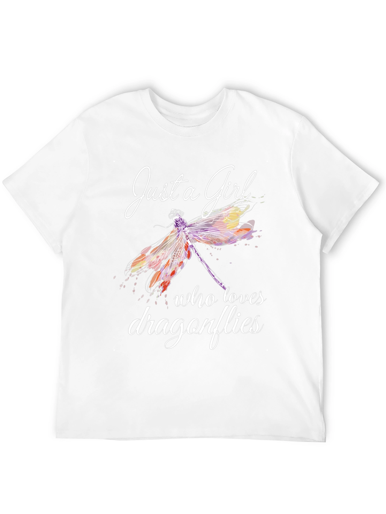 Black Just a Girl Who Loves Dragonflies Graphic Tee view 12