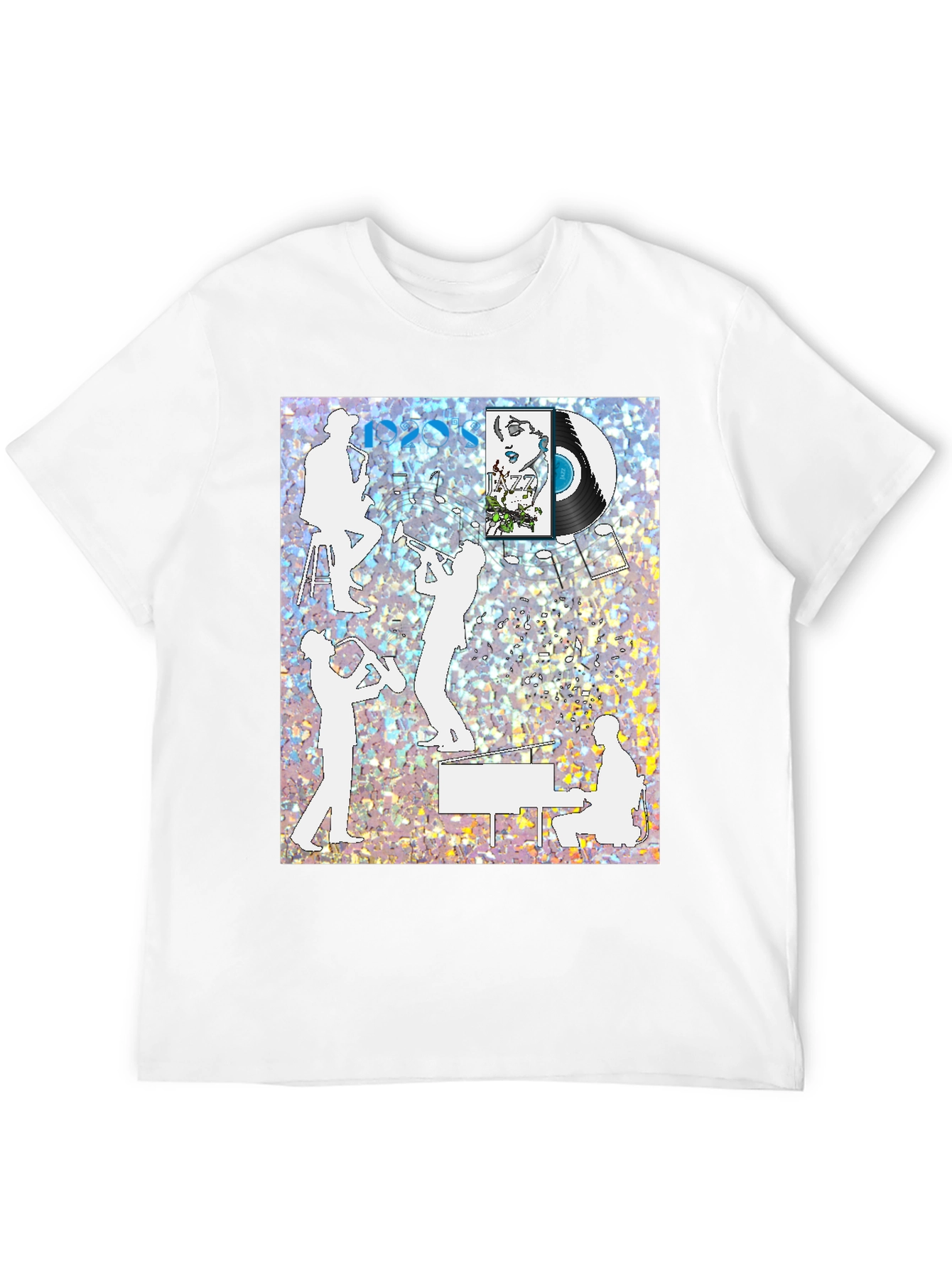 Black Jazz Music T-Shirt - Vintage Style view 12