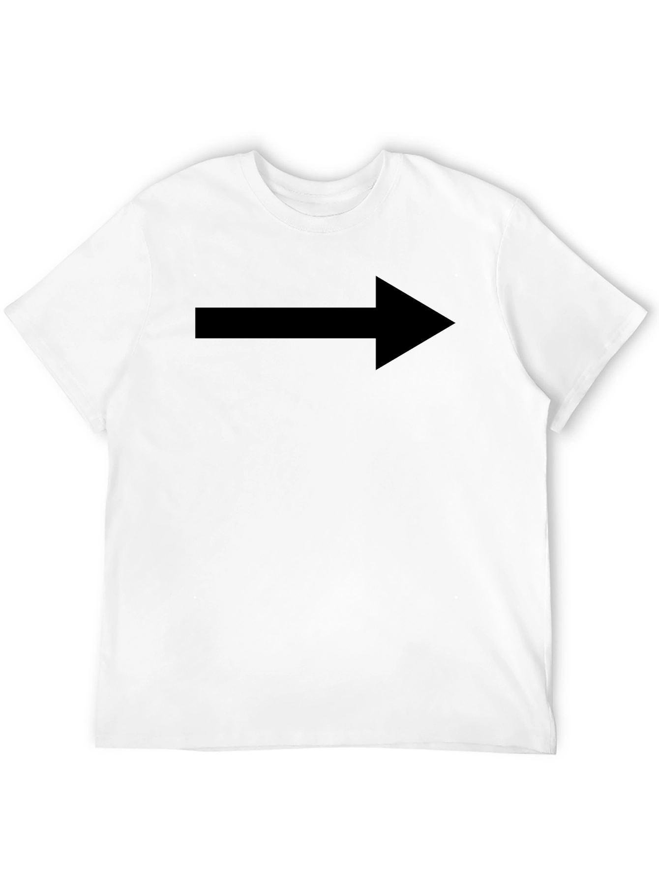 Black Right Arrow Graphic Black T-Shirt view 12