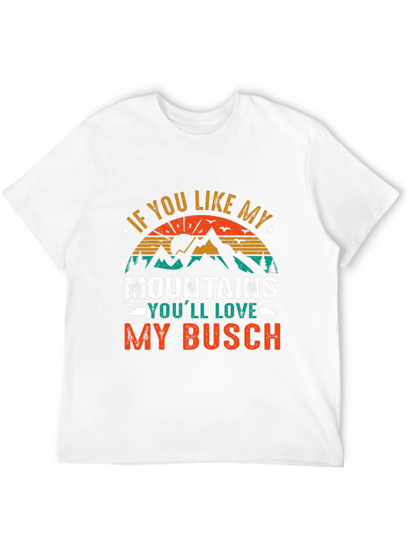 Black Mountains Busch T-Shirt - Funny Outdoors Graphic Tee view 12