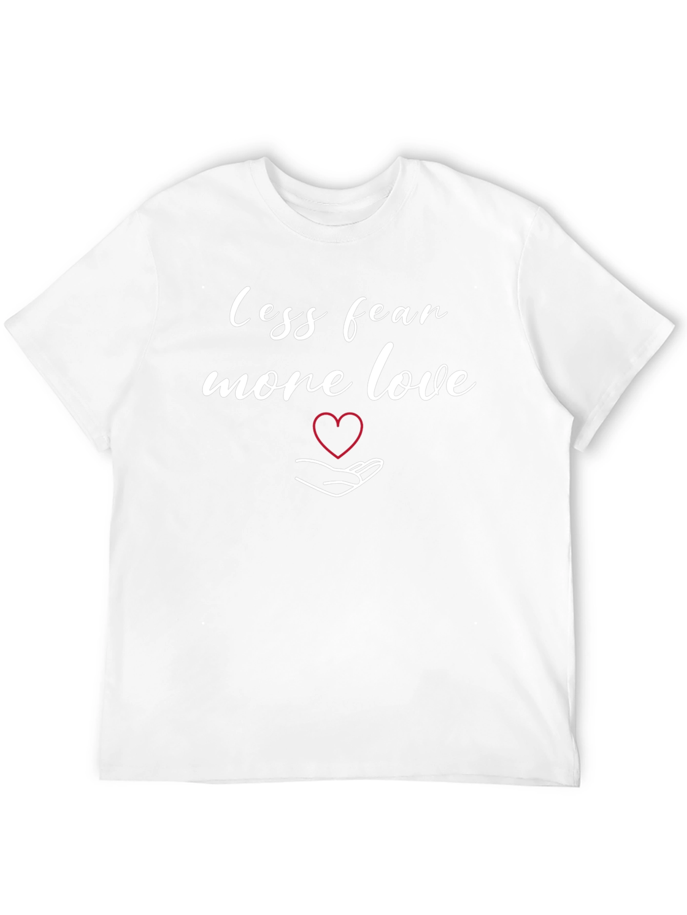 Black Less Fear More Love Graphic T-Shirt view 12