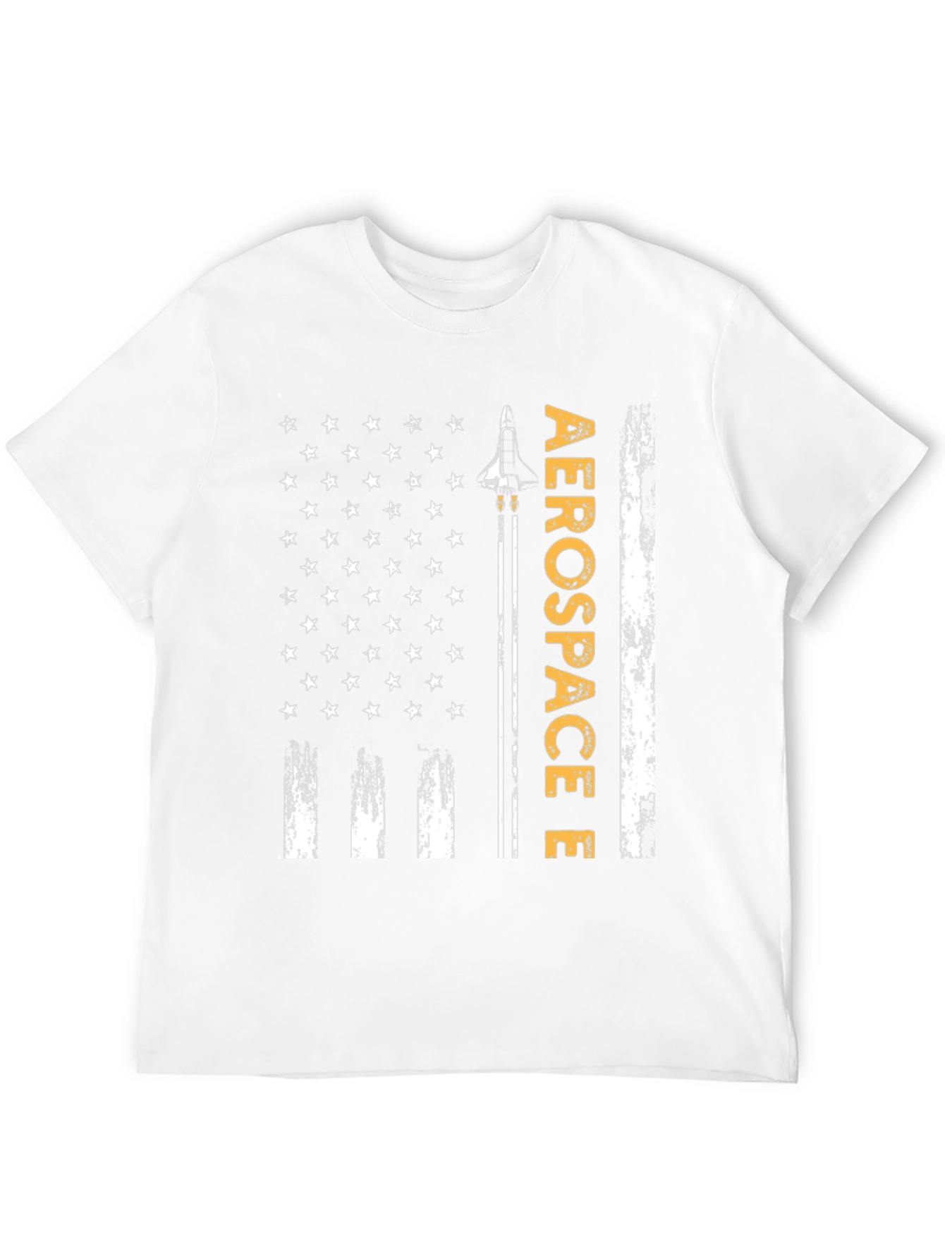 Black Aerospace Flag Graphic T-Shirt - Patriotic Design view 12