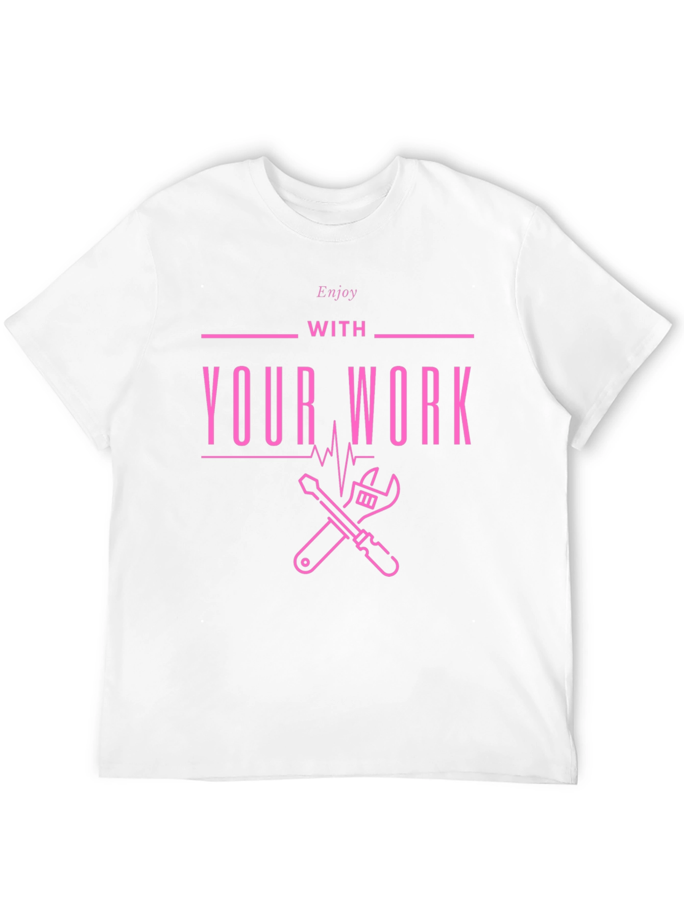 Black Enjoy Your Work Graphic Tee - Black view 12
