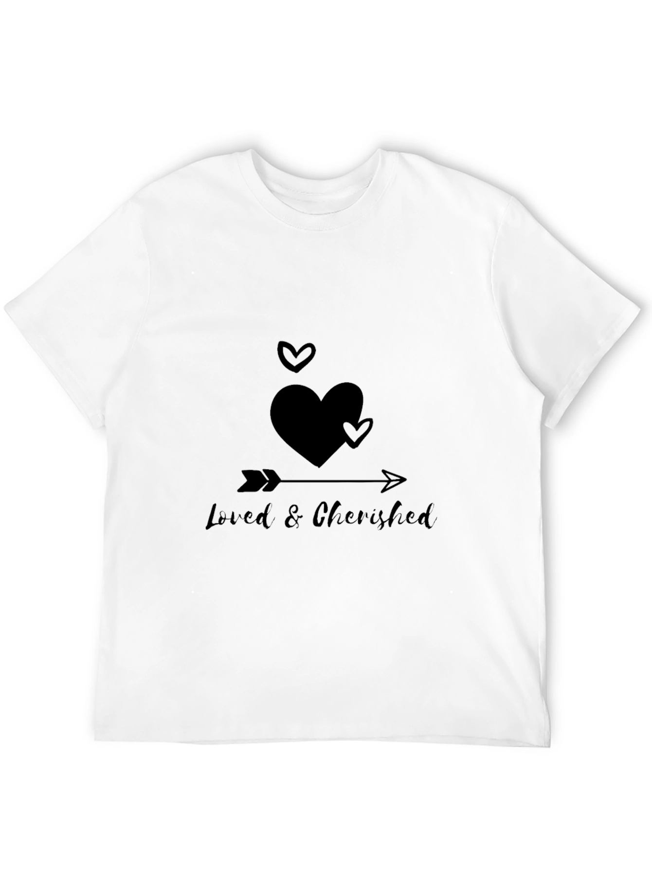 Black Loved & Cherished Black Graphic Tee view 12