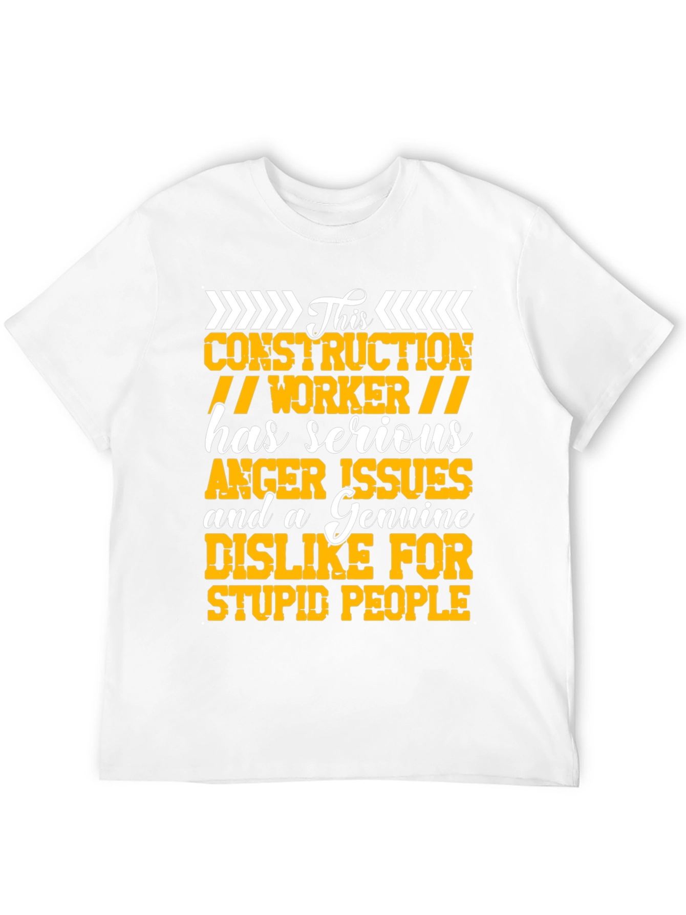 Black Construction Worker Serious Anger Issues Graphic Tee view 12