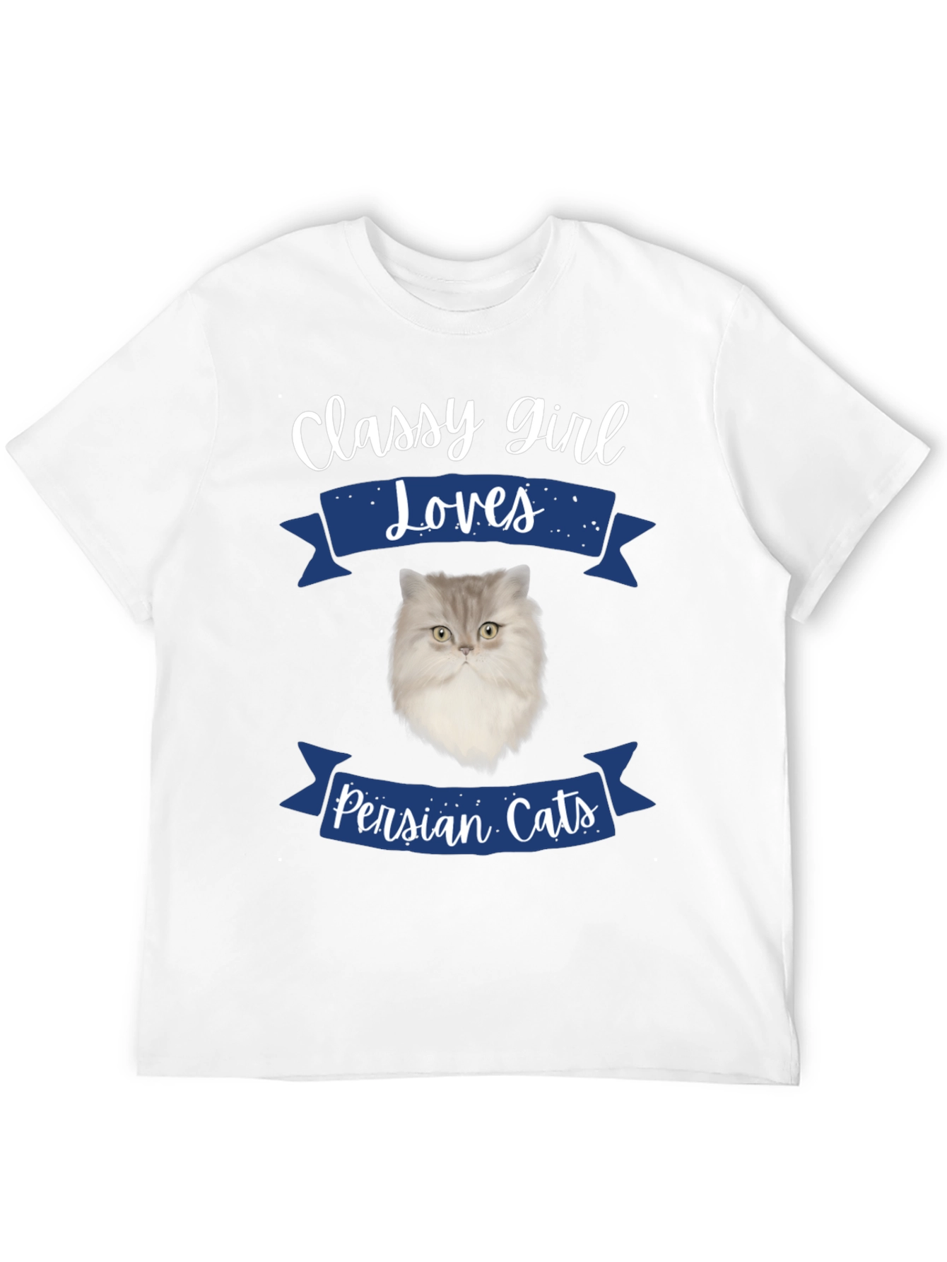 Black Classy Girl Loves Persian Cats T-Shirt view 12