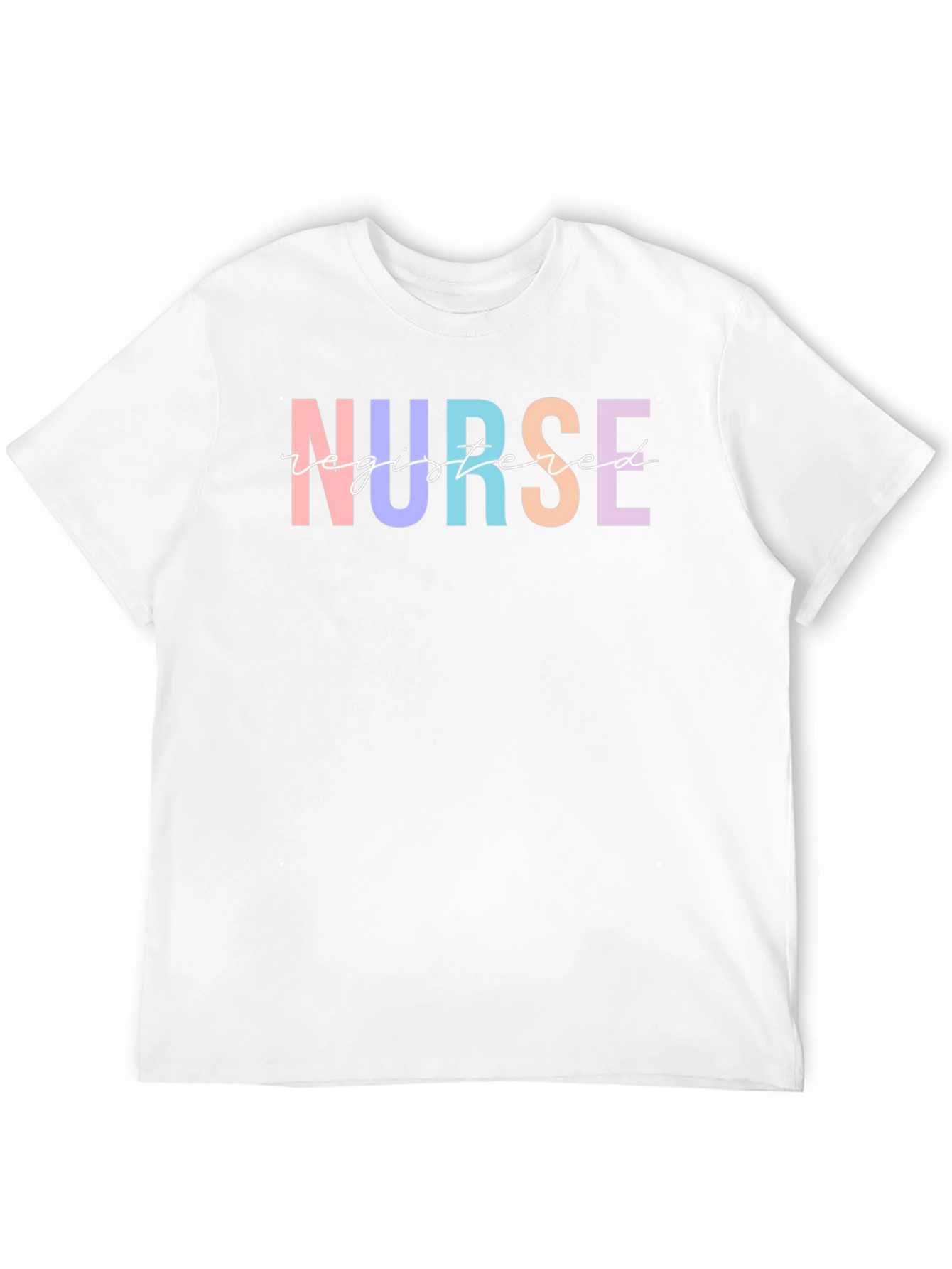 Black Registered Nurse Colorful Graphic T-Shirt view 12