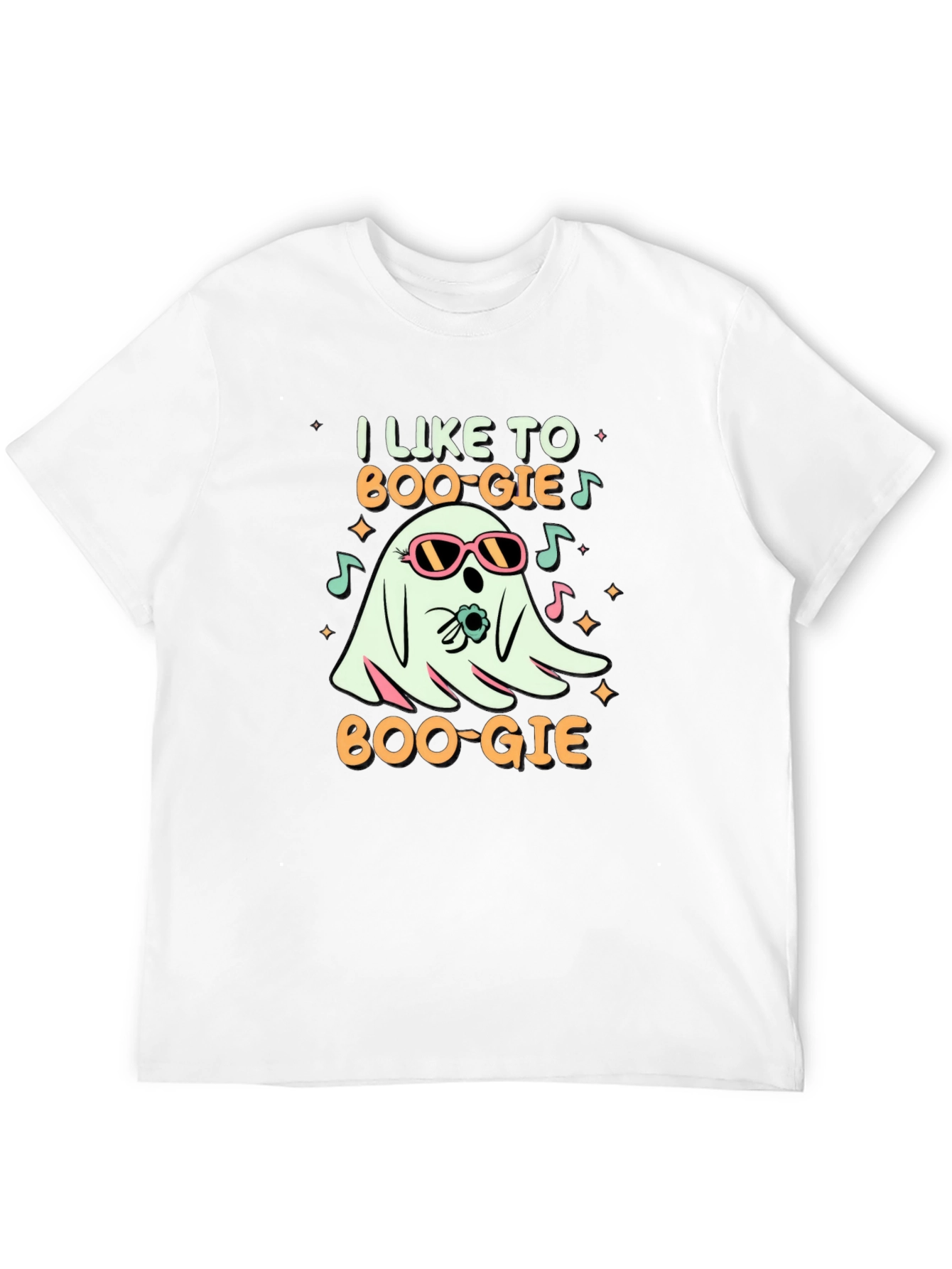 Black I Like To Boo-gie Ghost T-Shirt view 12