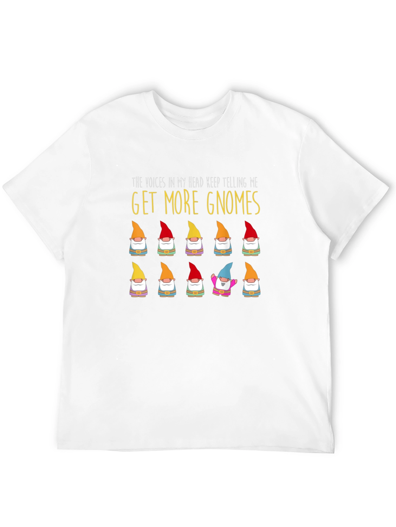 Black Get More Gnomes Funny Graphic T-Shirt view 12