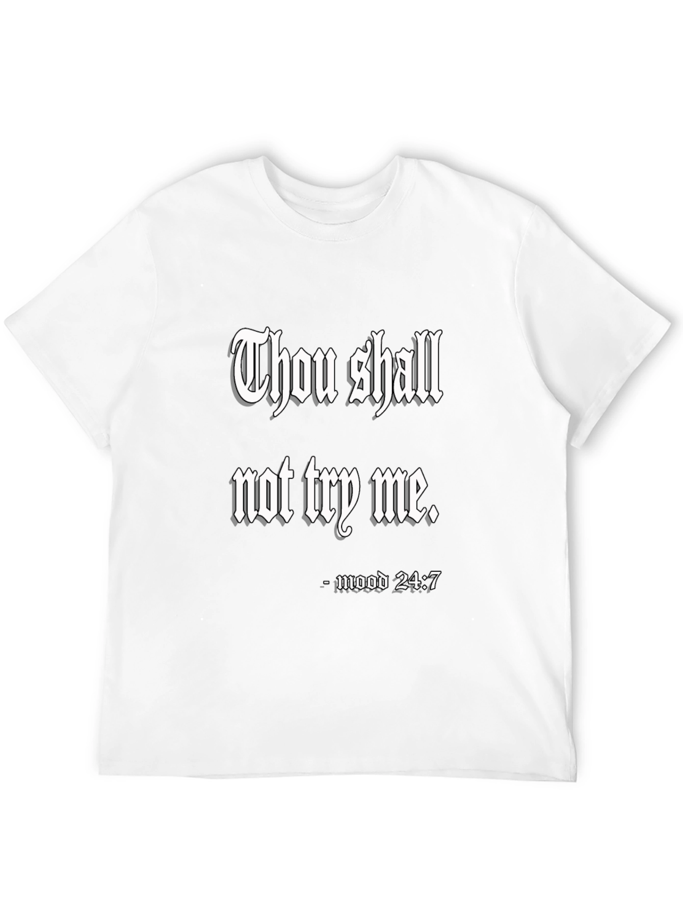 Black Thou Shall Not Try Me Black T-Shirt view 12