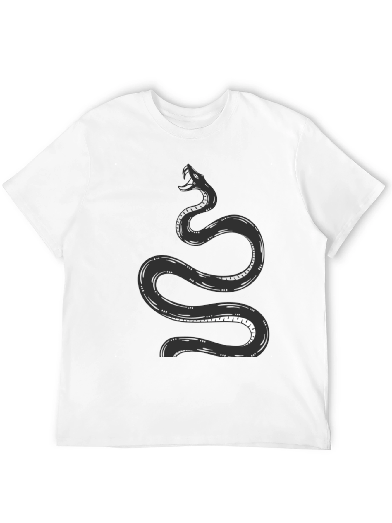 Black Snake Graphic Tee - Black Cotton T-Shirt view 12