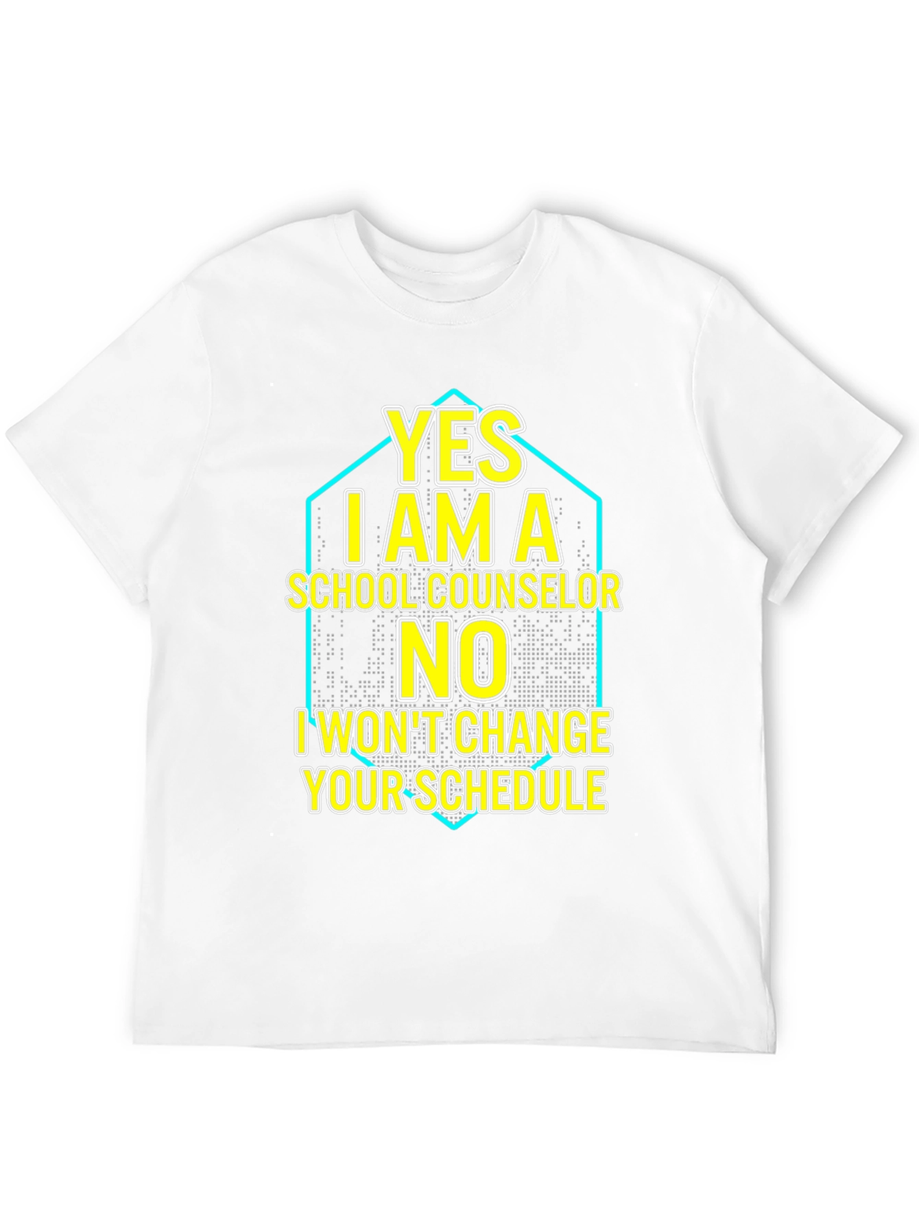 Black Funny School Counselor T-Shirt - Yes No Design view 12