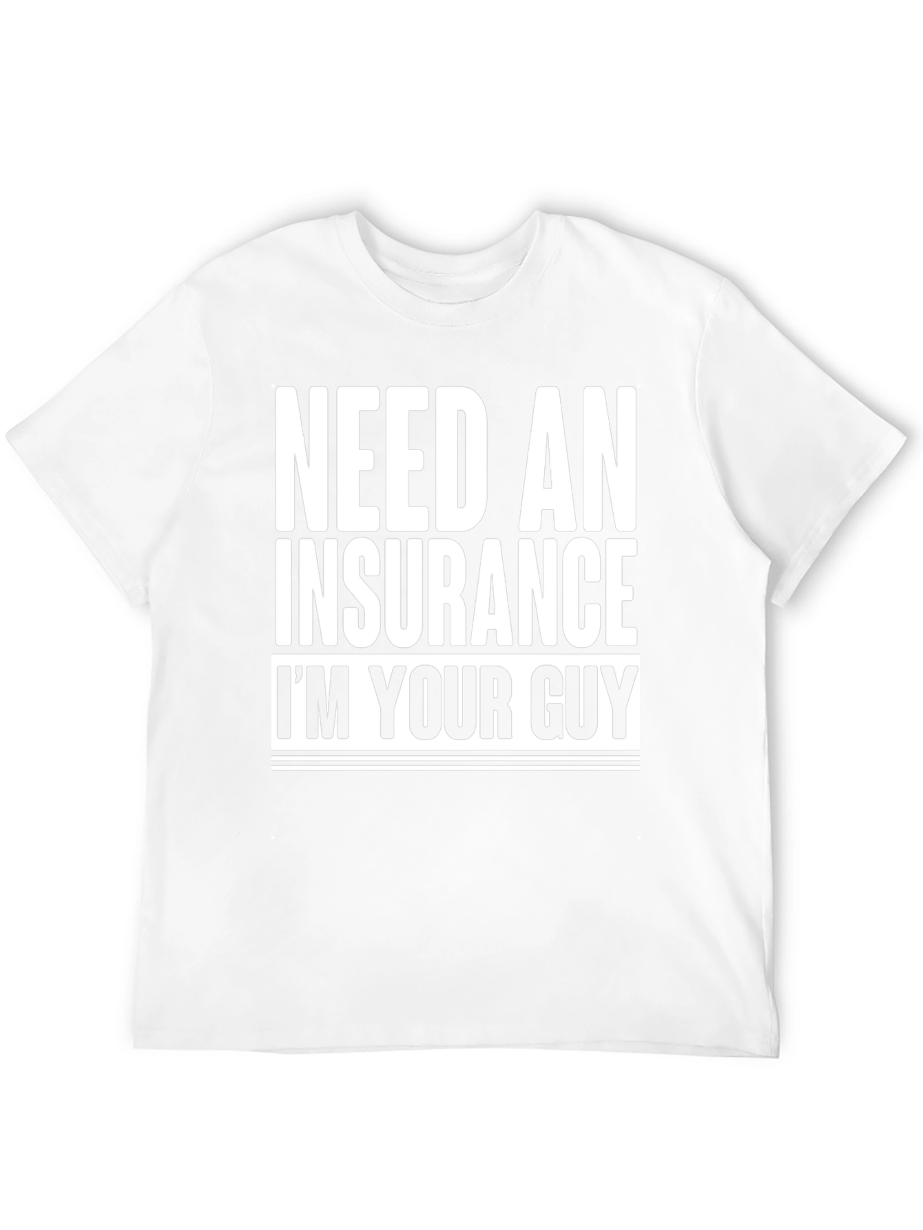 Black Insurance Guy T-Shirt - Black Cotton Tee view 12
