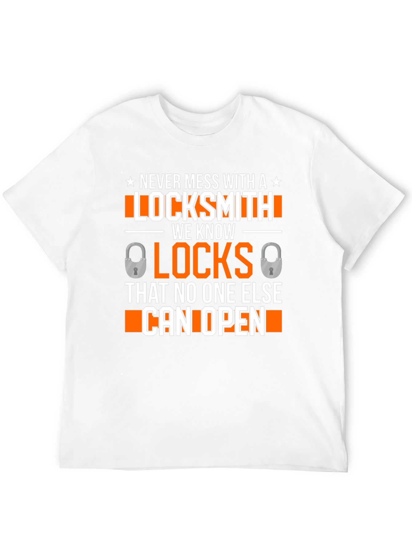 Black Locksmith Graphic T-Shirt - Never Mess With a Locksmith! view 12