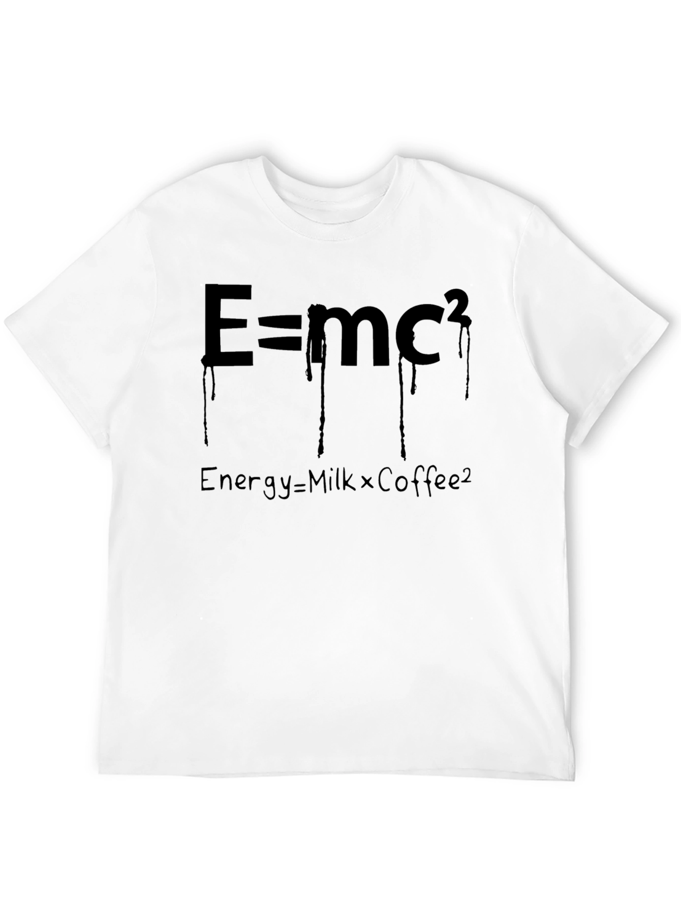 Black E=mc2 Graphic T-Shirt - Black, Humorous Physics Tee view 12