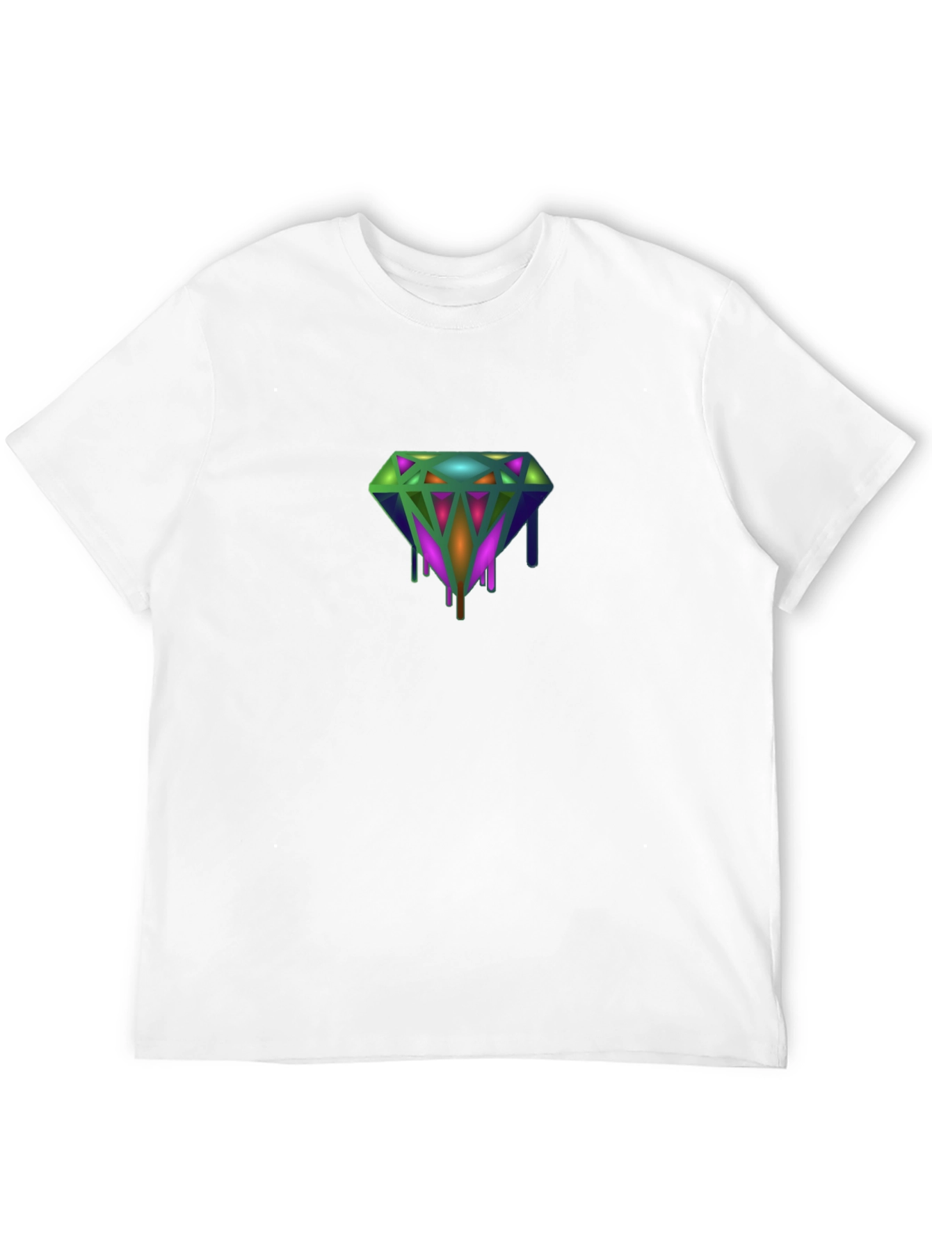 Black Dripping Diamond Graphic Tee - Modern Style view 12