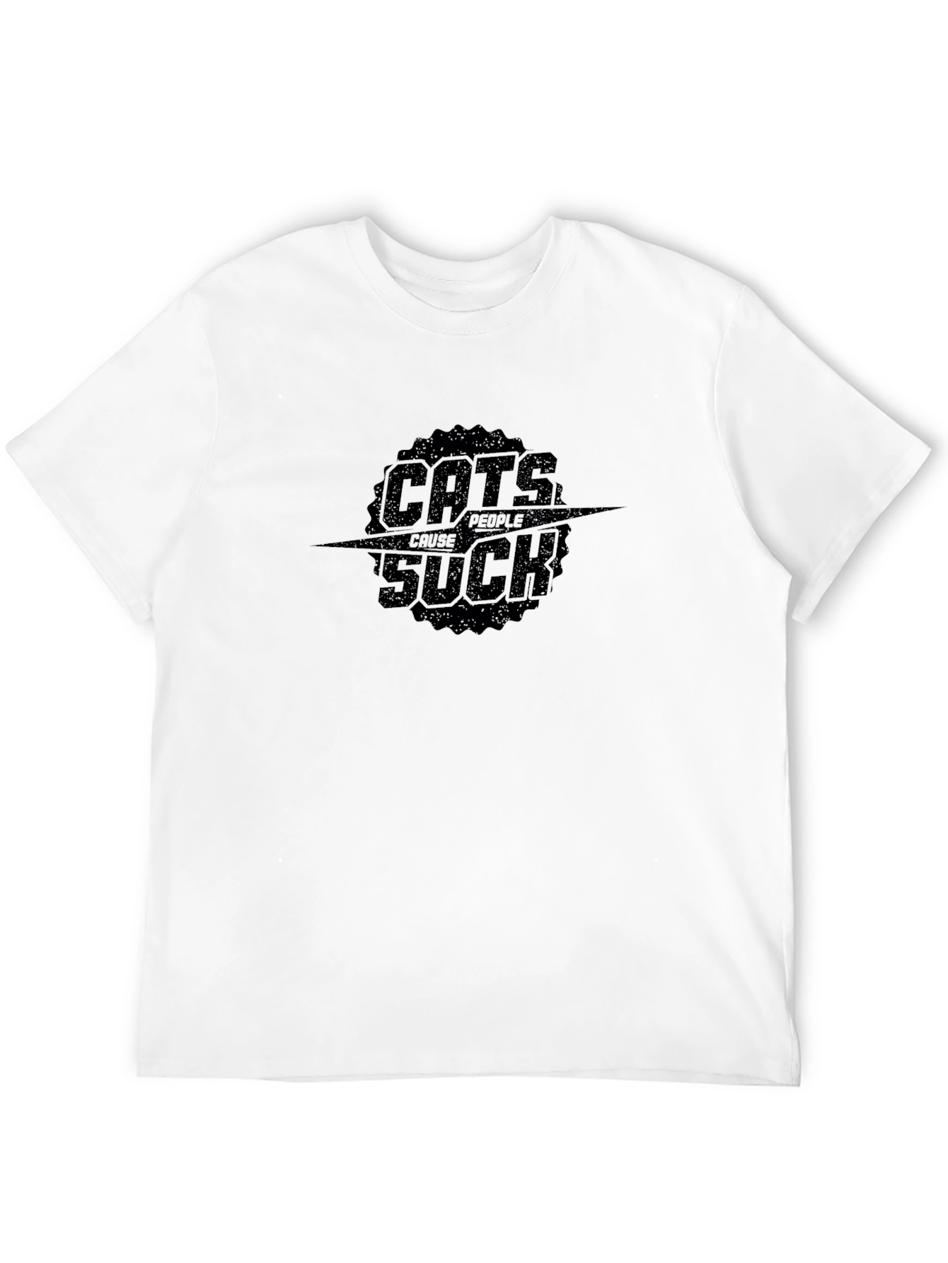 Black Cats Cause People Suck Graphic T-Shirt view 12