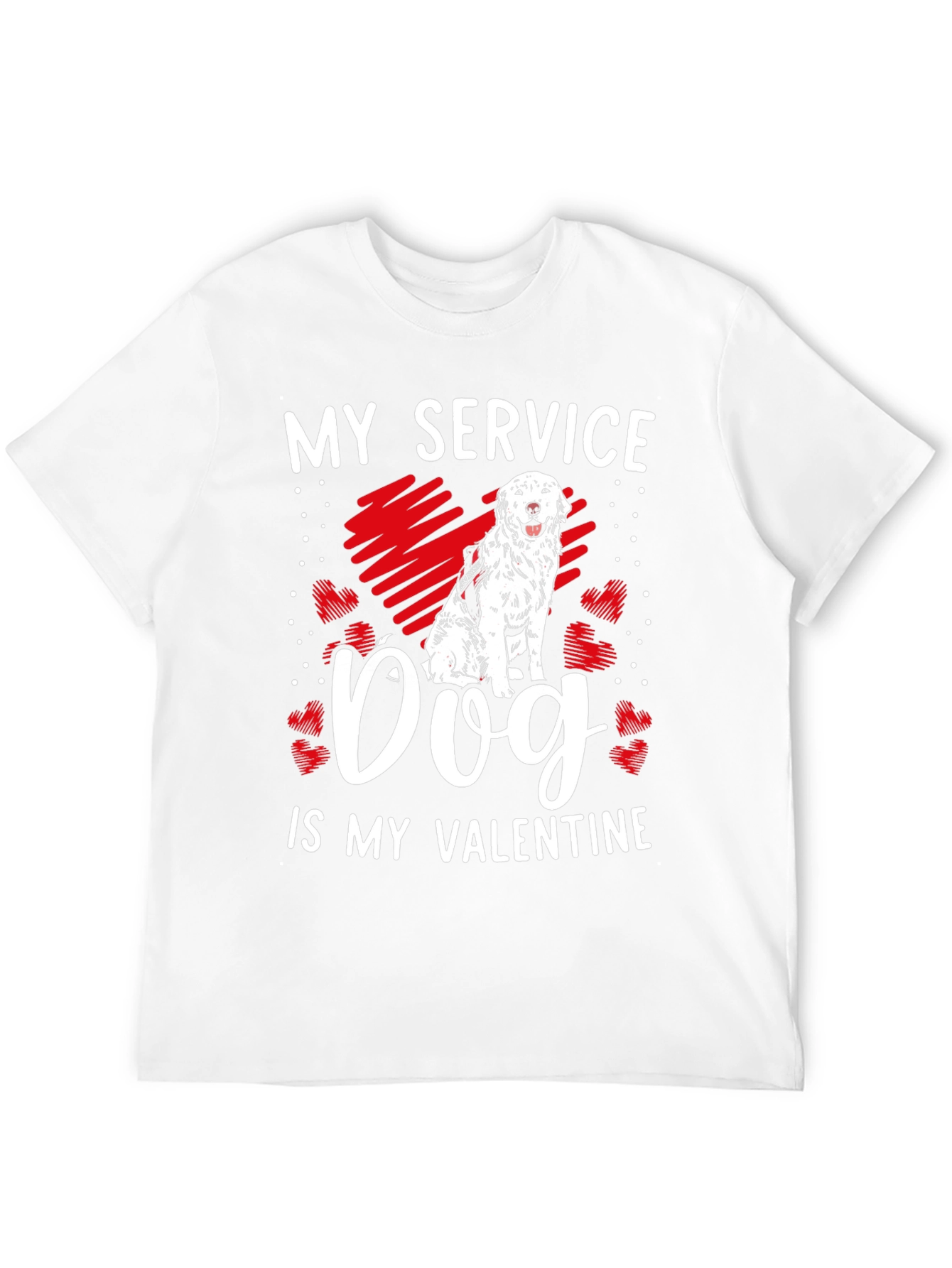 Black My Service Dog is My Valentine Graphic Tee view 12