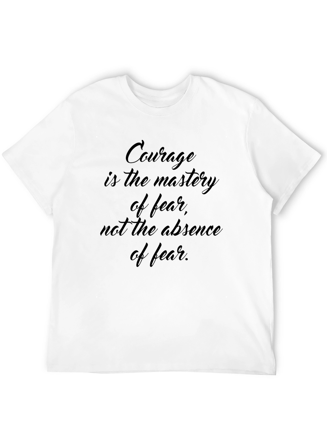 Black Courage Quote Black T-Shirt view 12