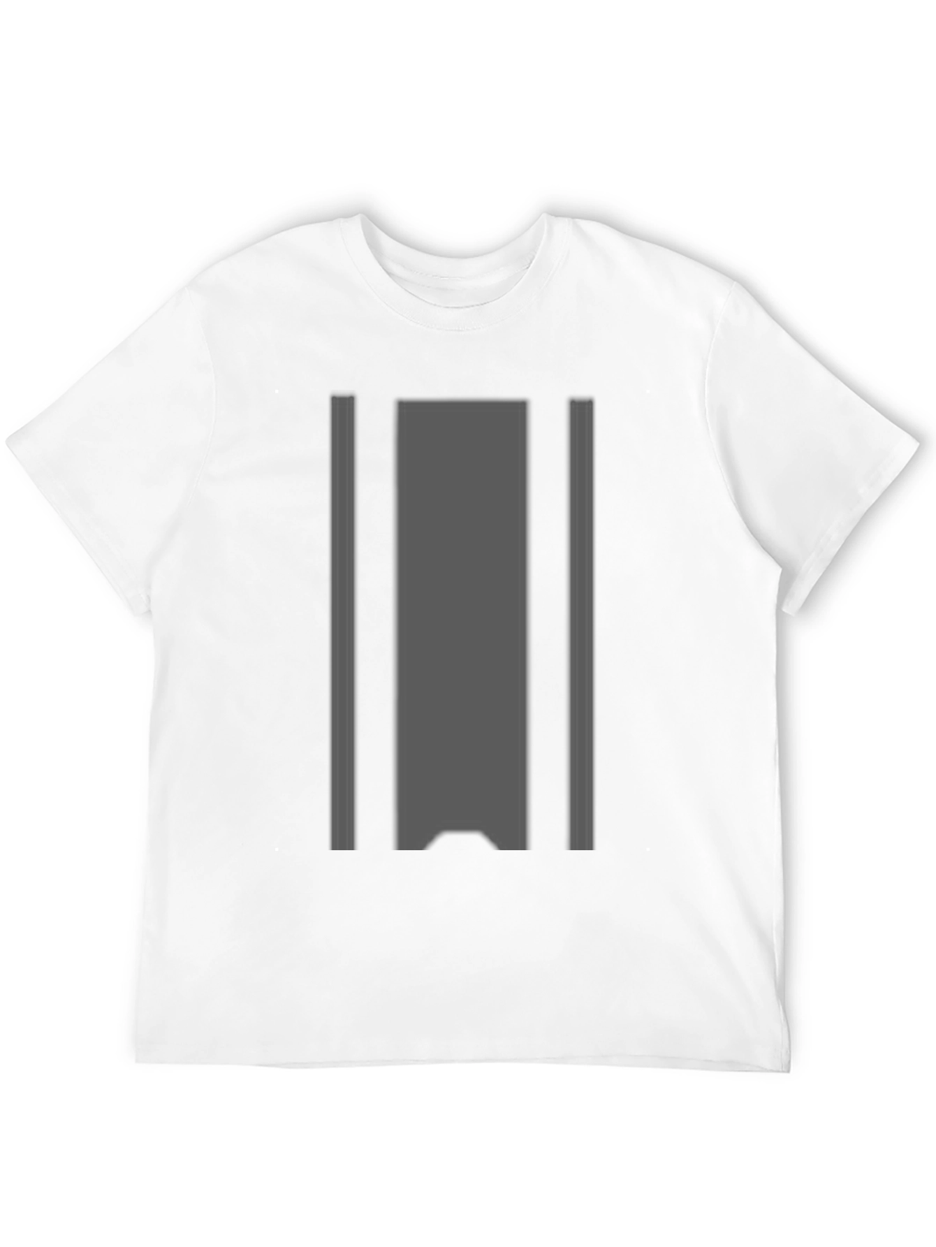Black Gray Striped Graphic Tee - Modern Casual Style view 12
