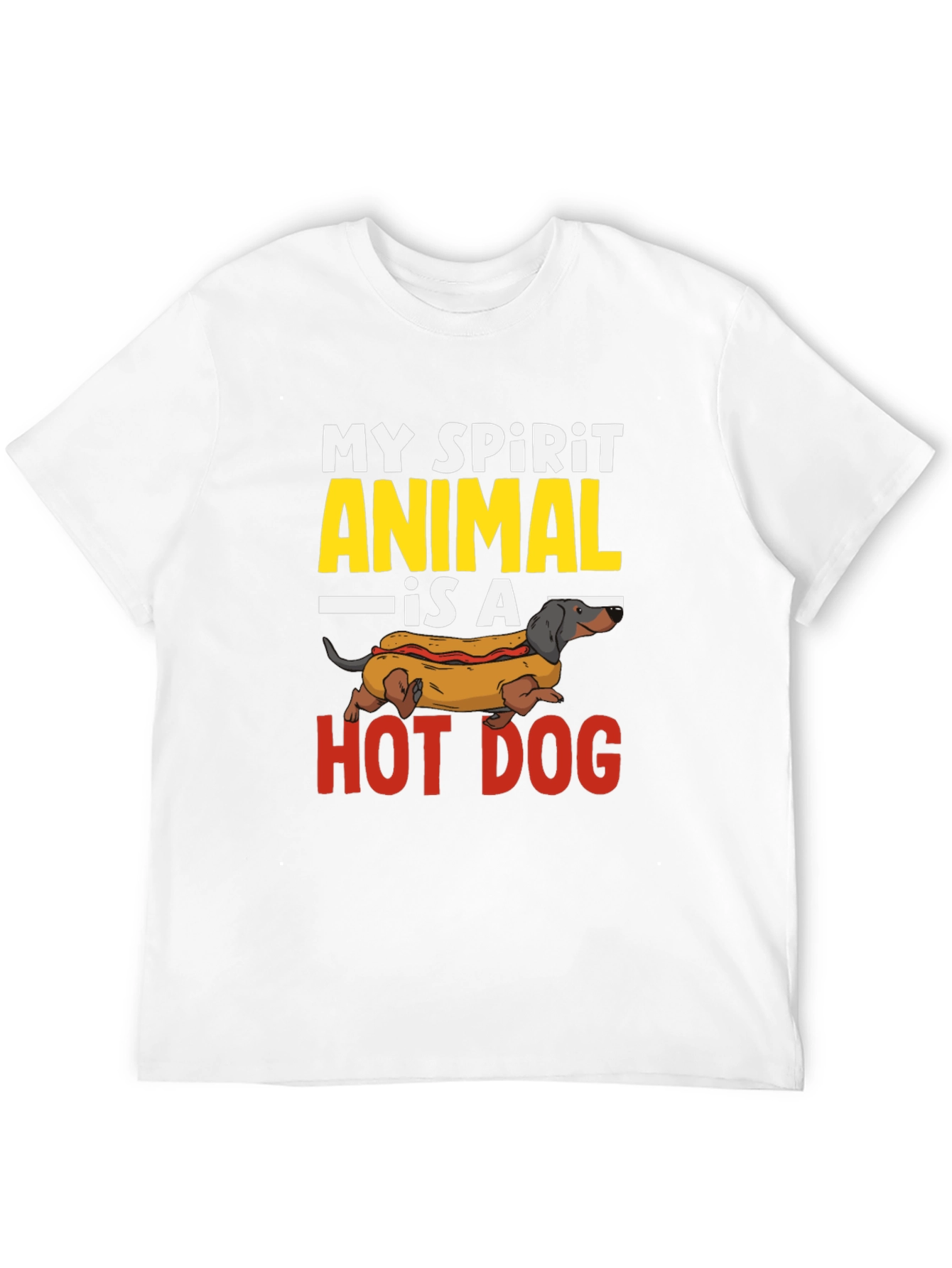 Black My Spirit Animal Hot Dog T-Shirt view 12