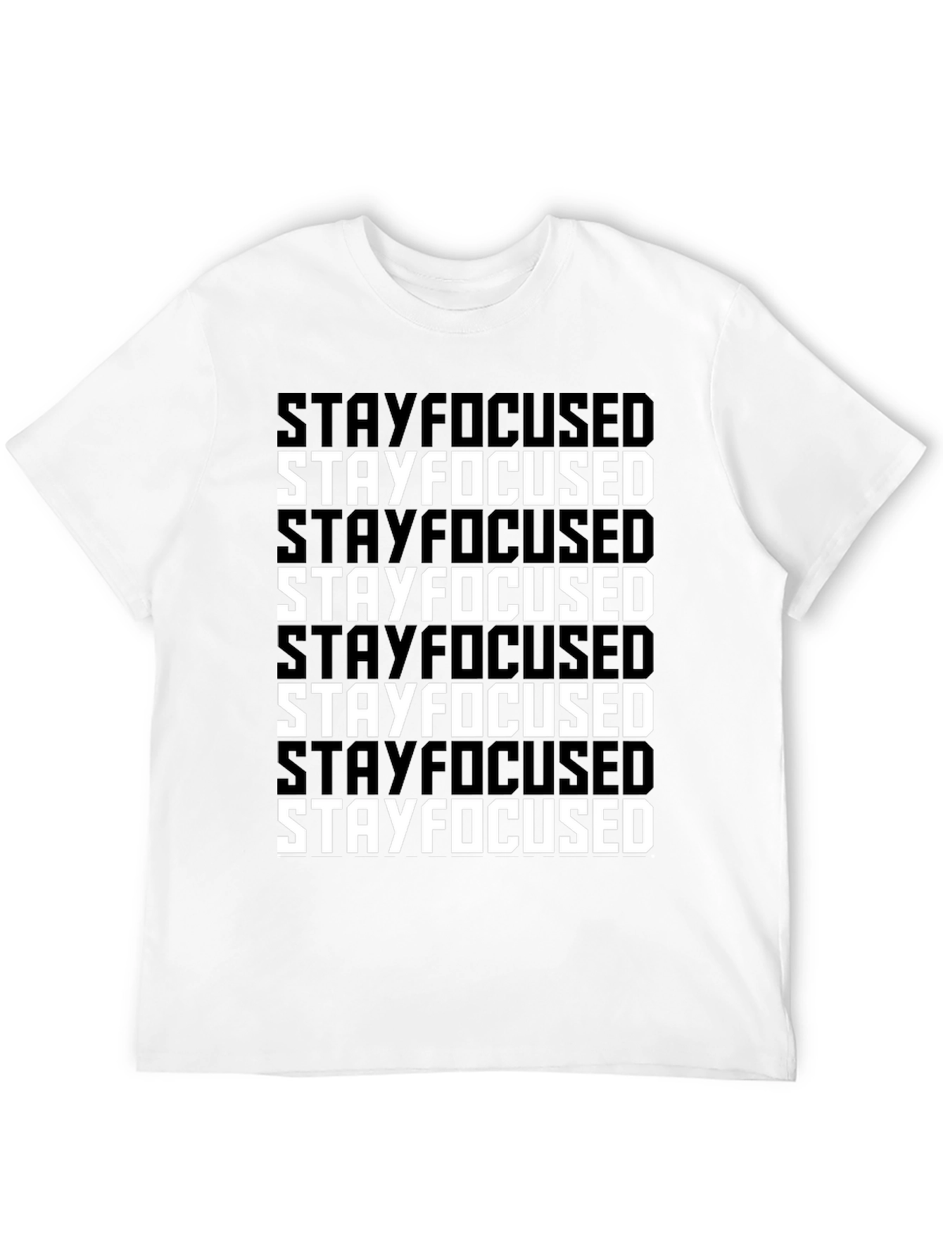 Black Stay Focused Graphic T-Shirt view 12