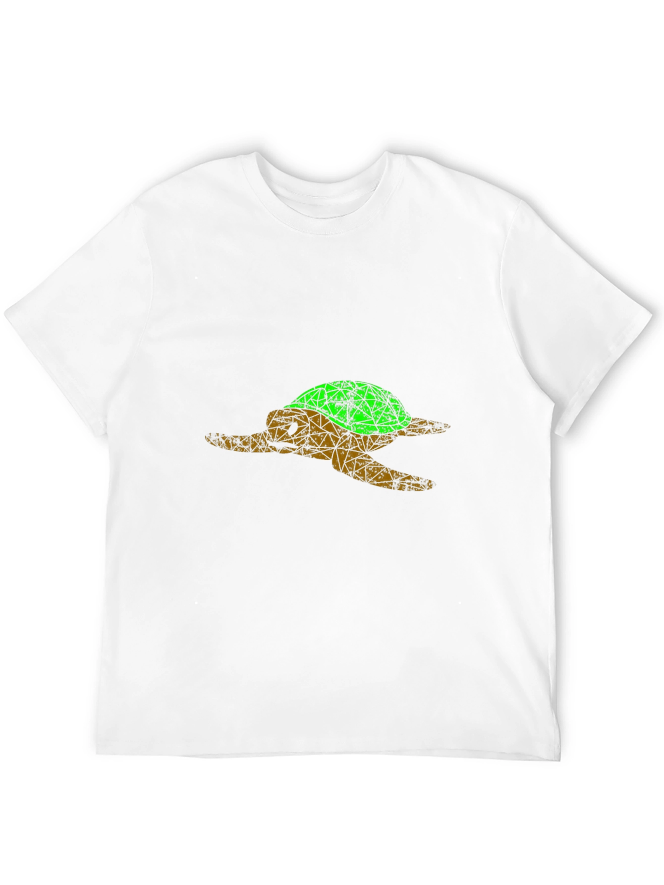 Black Geometric Turtle Graphic Tee - Black Casual Shirt view 12