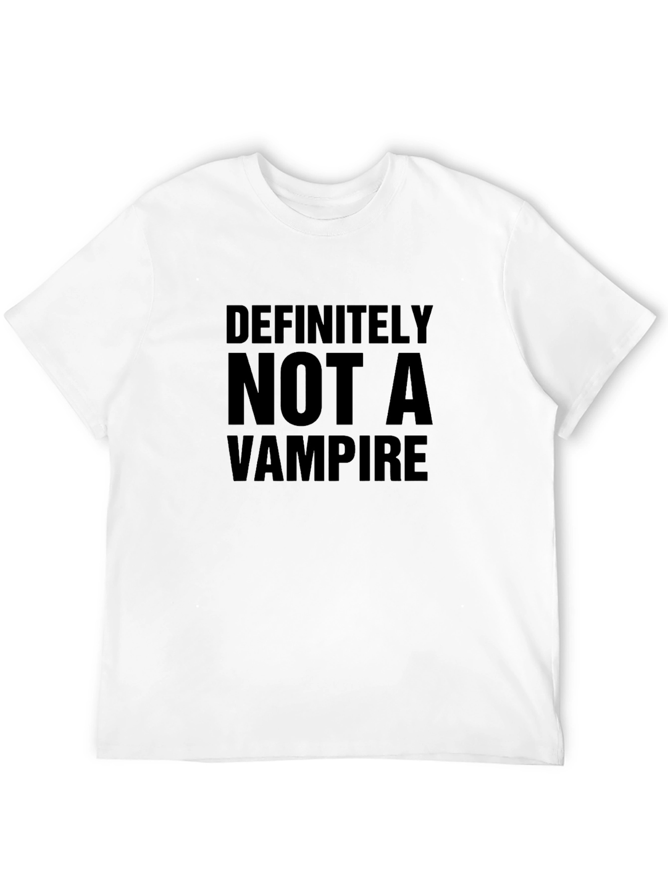 Black Definitely Not A Vampire T-Shirt - Funny Novelty Tee view 12