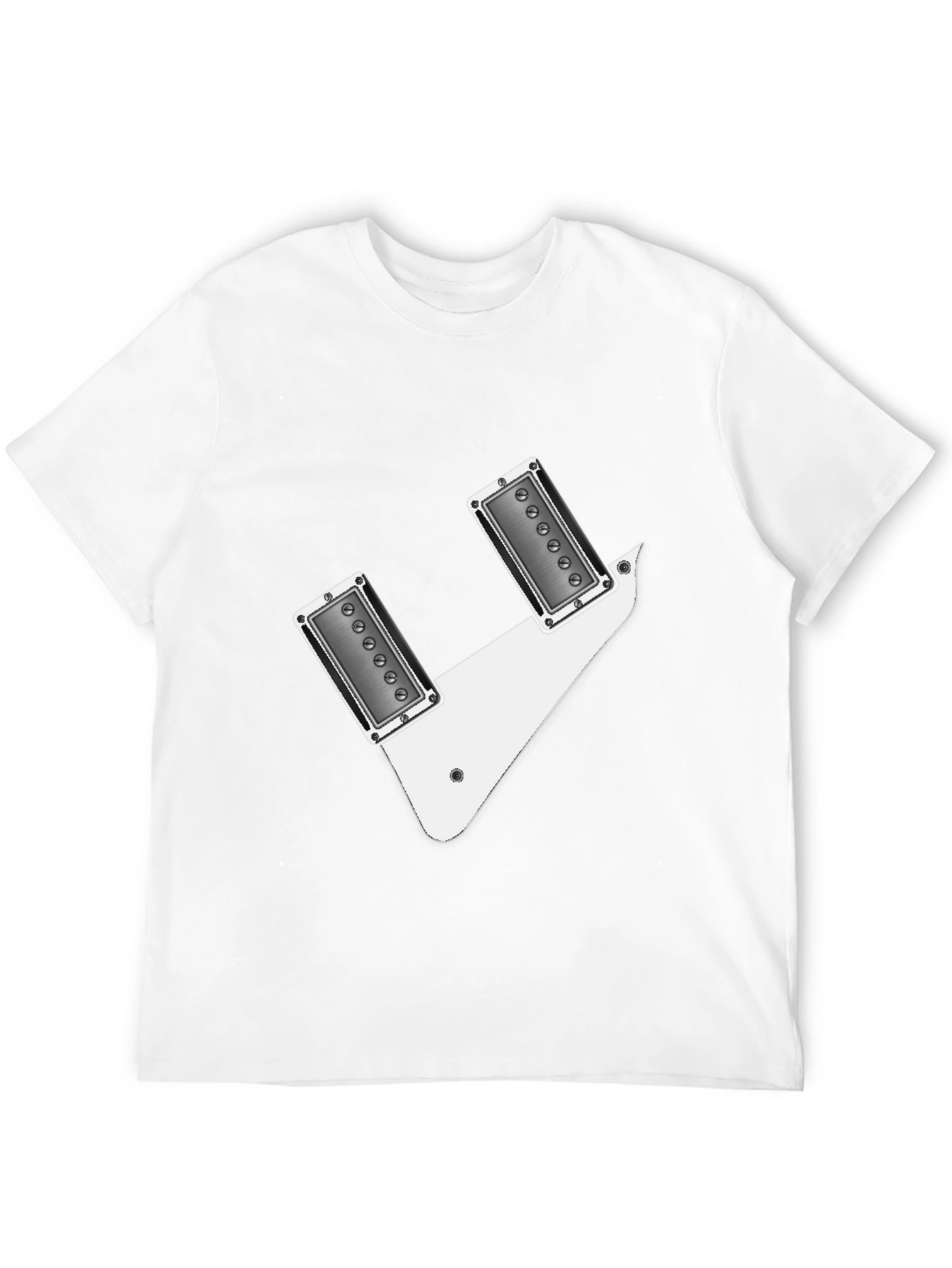 Black Guitar Pickup T-Shirt - Rock & Roll Graphic Tee view 12