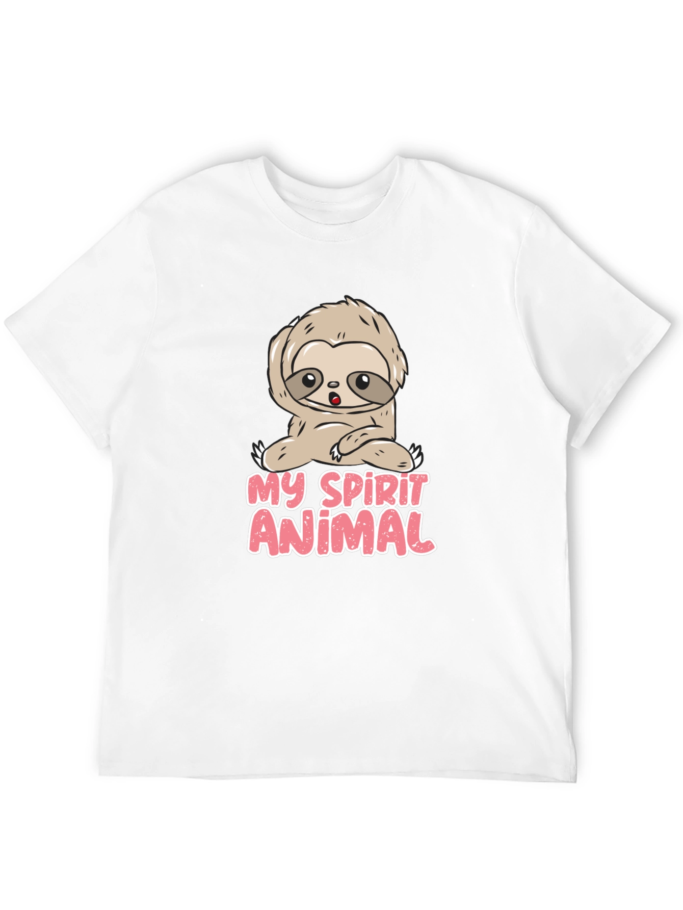 Black My Spirit Animal Sloth Graphic T-Shirt view 12