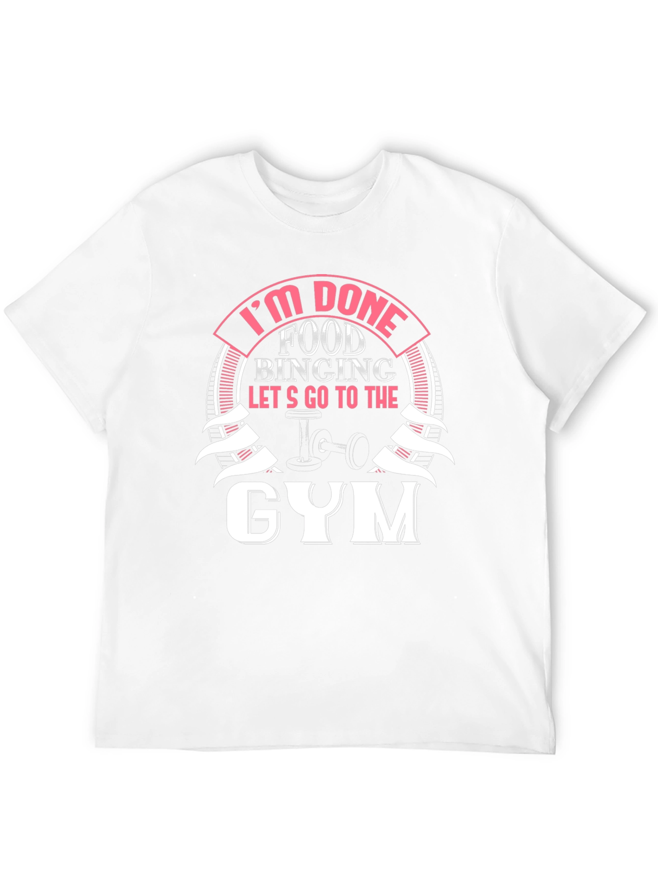 Black I'm Done Food Binging Gym T-Shirt view 12