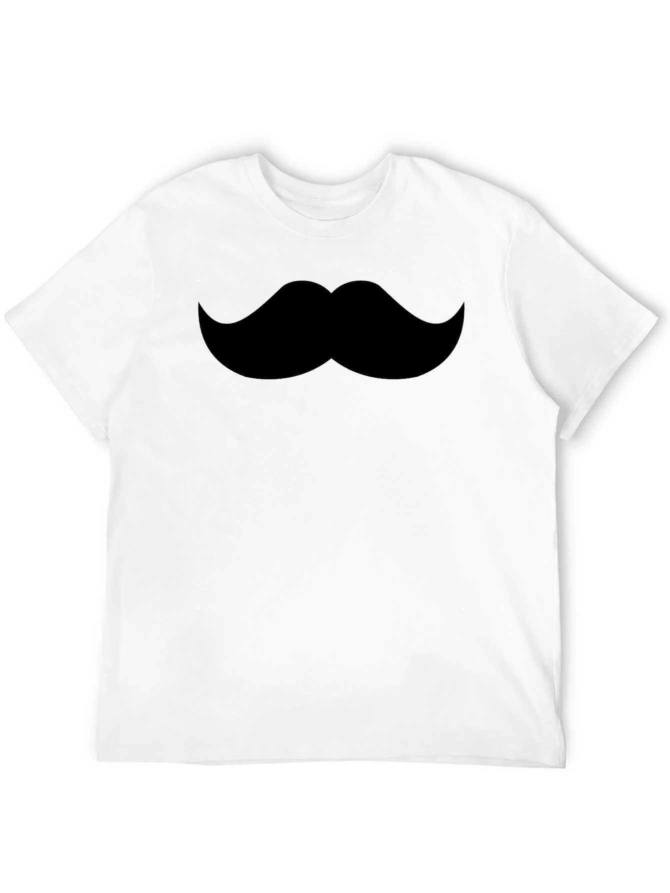Black Mustache Graphic Tee - Black Crew Neck T-Shirt view 12