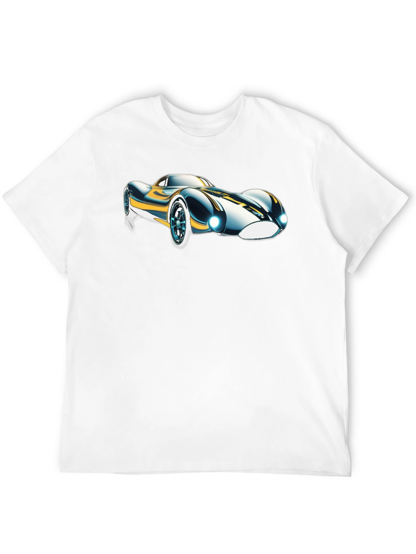 Black Sleek Car Graphic T-Shirt - Cool Design Tee view 12