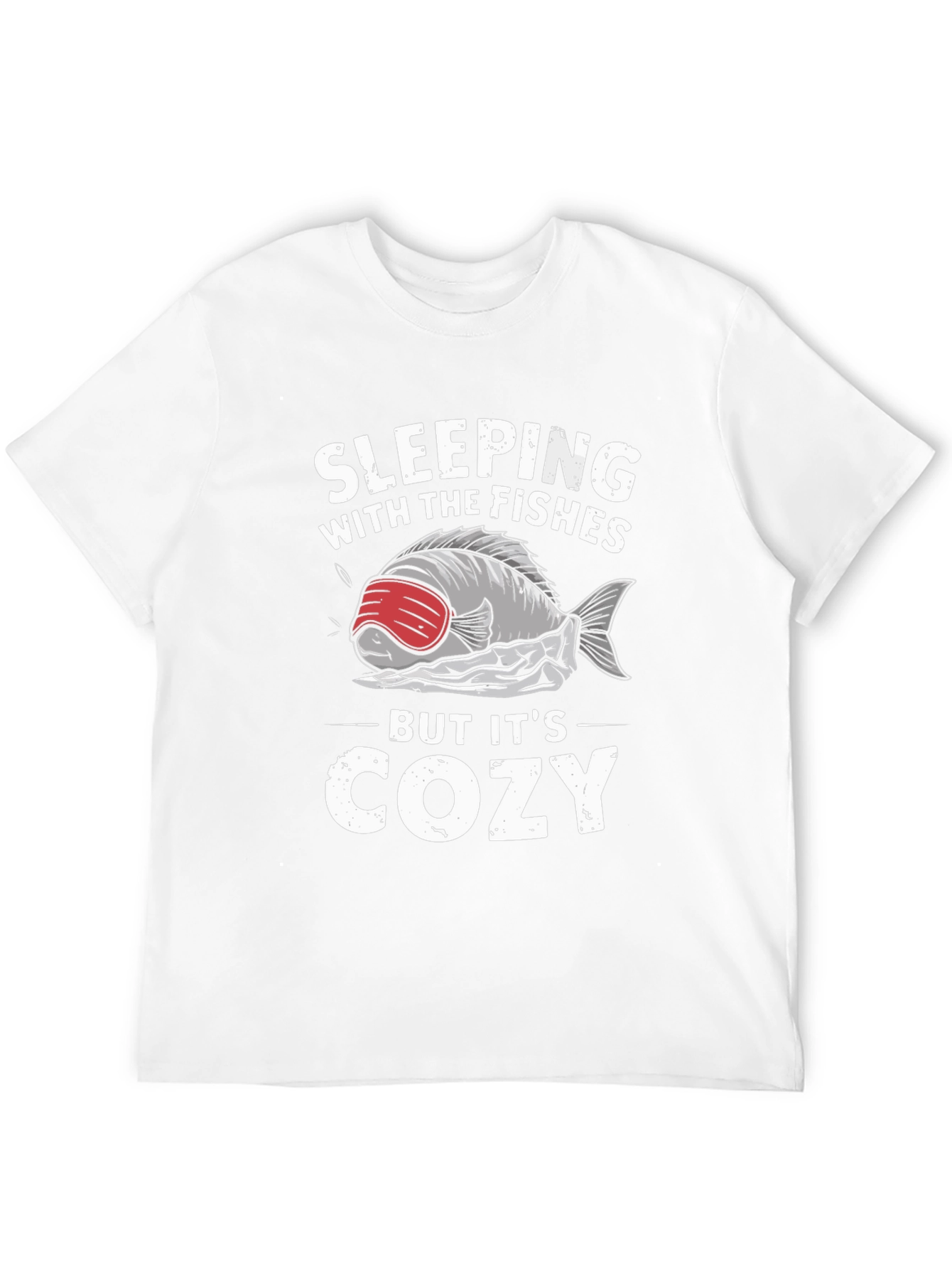 Black Sleeping with the Fishes Cozy T-Shirt view 12