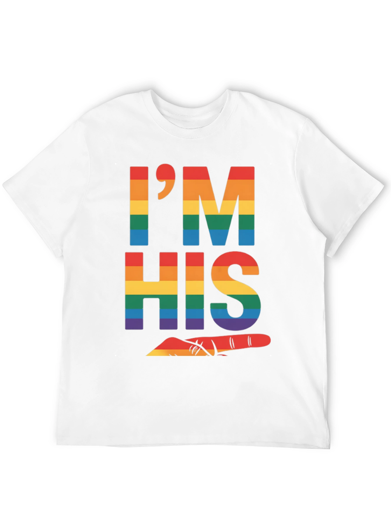 Black Pride 'I'm His' Rainbow Graphic Tee view 12