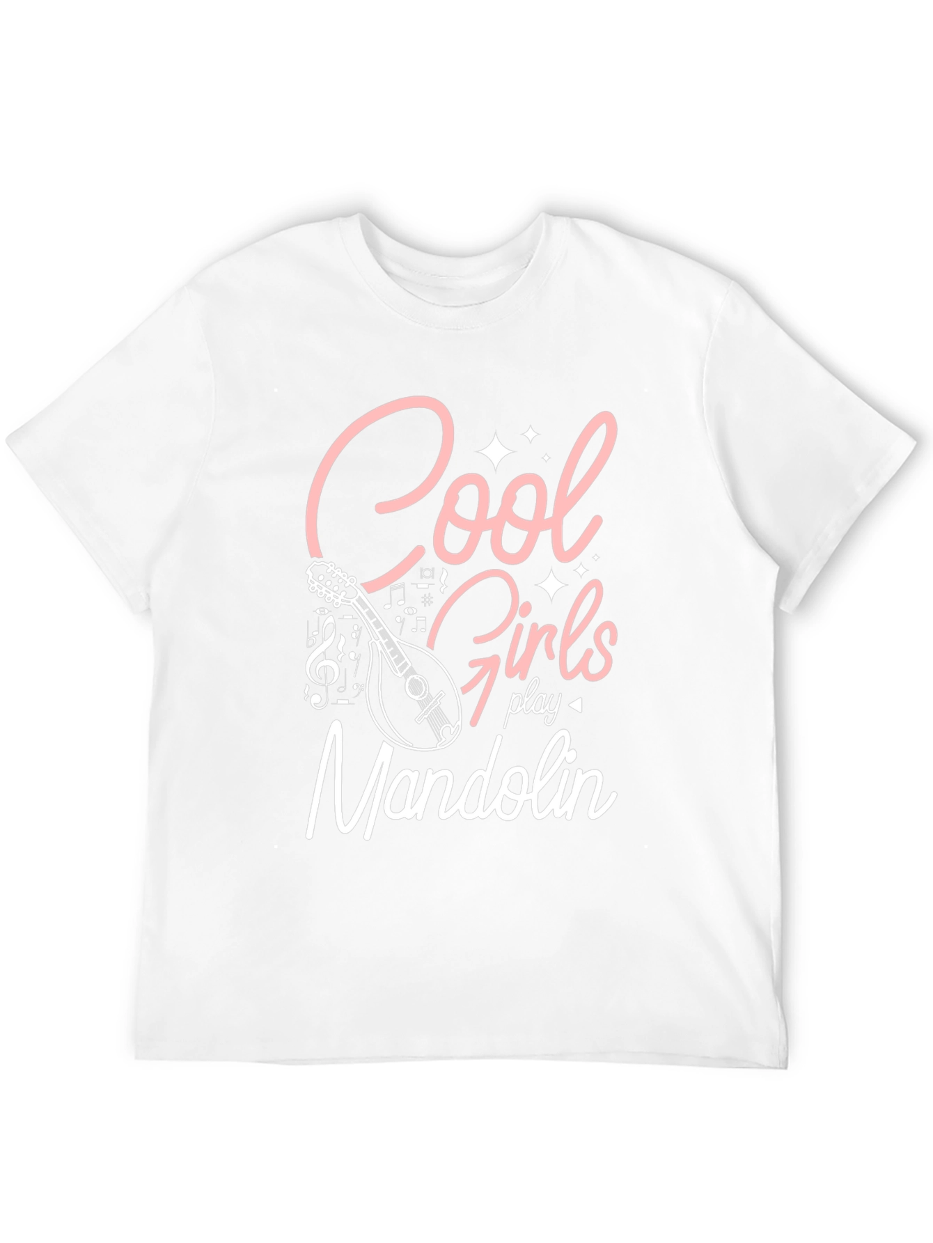 Black Cool Girls Play Mandolin Black Graphic Tee view 12