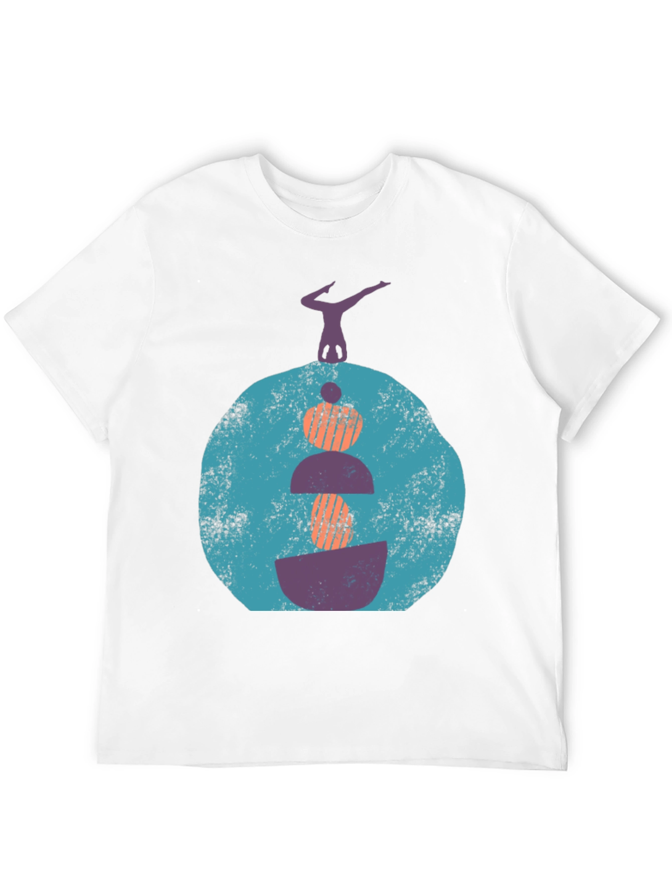 Black Abstract Balance Black T-Shirt view 12