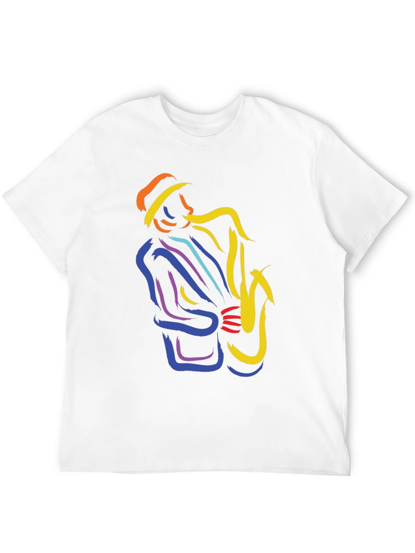 Black Jazz Player Graphic Tee - Stylish Music Lover T-Shirt view 12