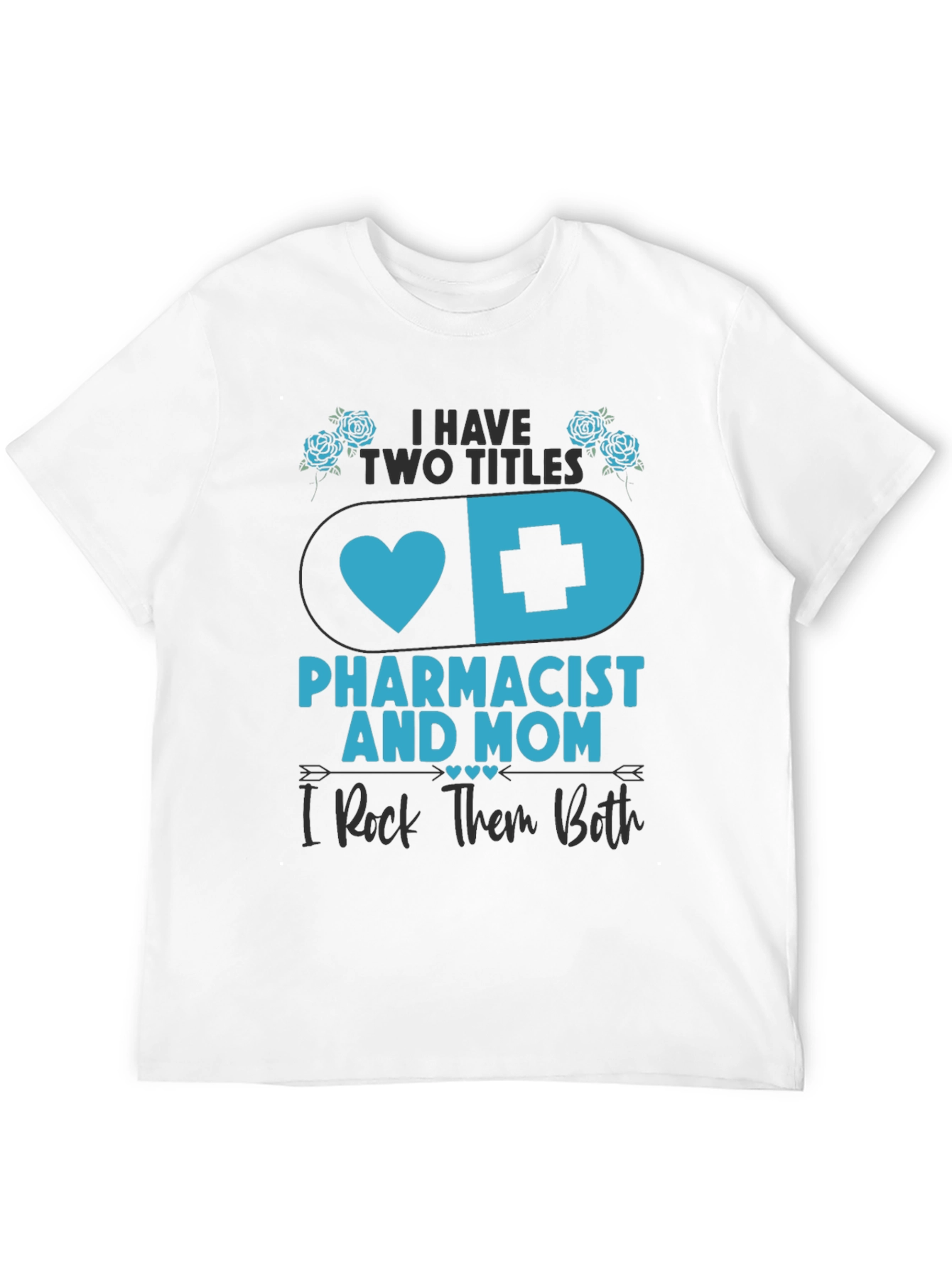 Black Pharmacist Mom T-Shirt - I Rock Them Both! view 12