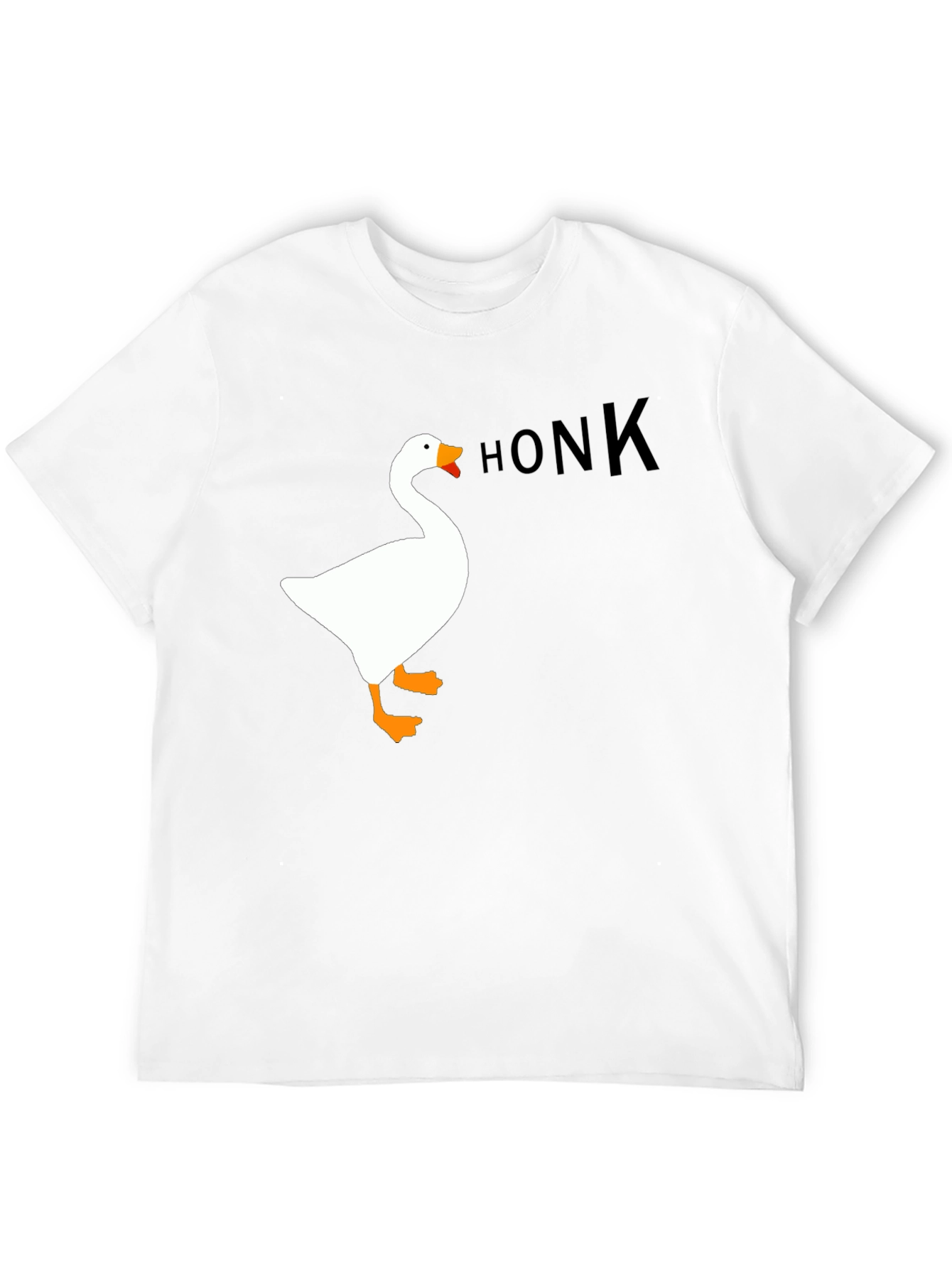 Black Honk Goose Graphic Tee - Black Unisex T-Shirt view 12
