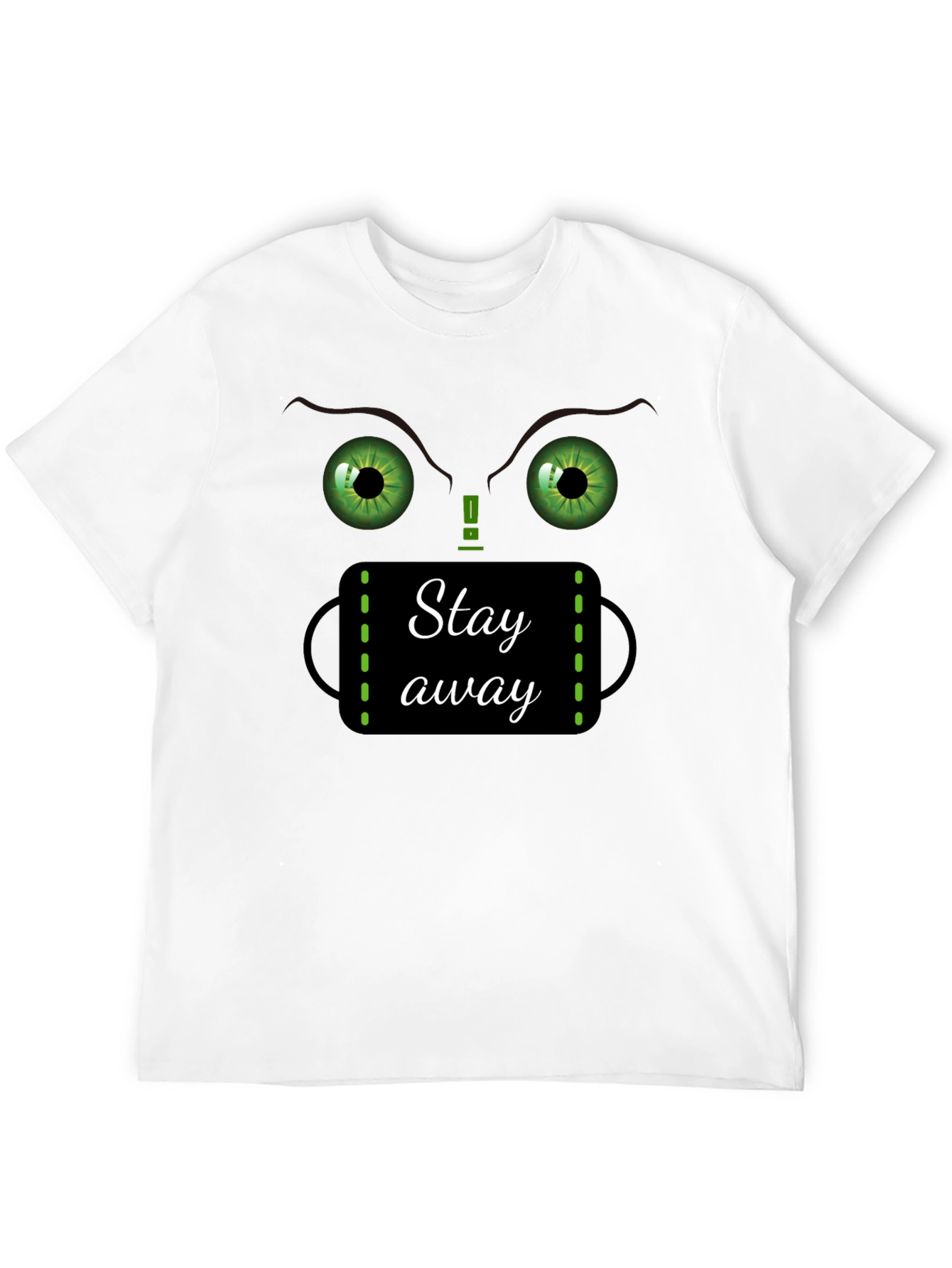 Black Stay Away Graphic T-Shirt - Funny Novelty Tee view 12