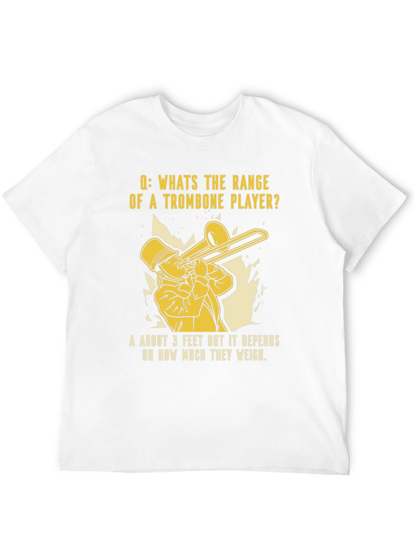 Black Funny Trombone Player Range T-Shirt view 12