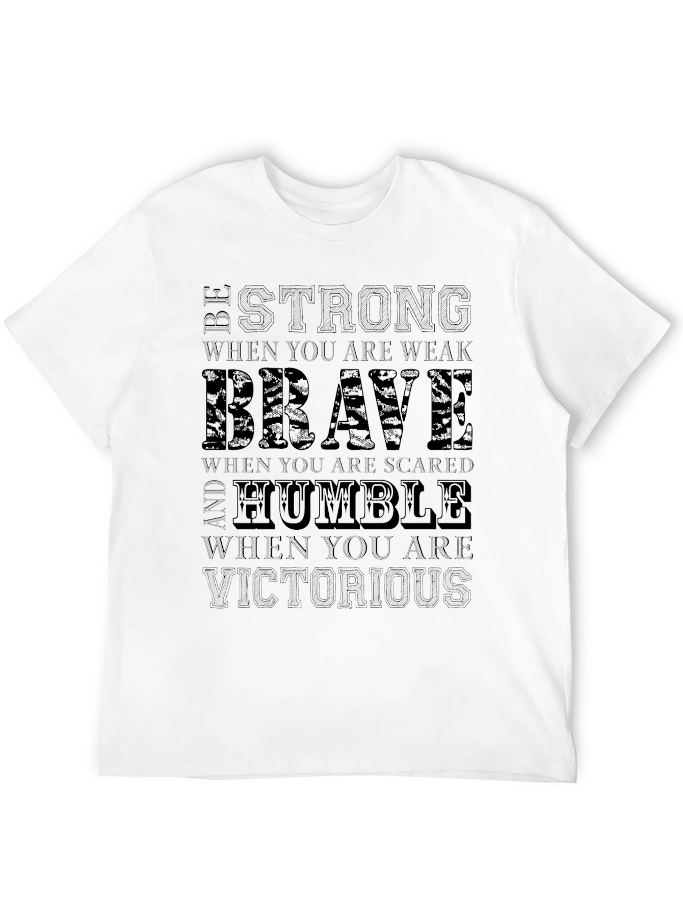 Black Be Strong, Brave, Humble T-Shirt view 12
